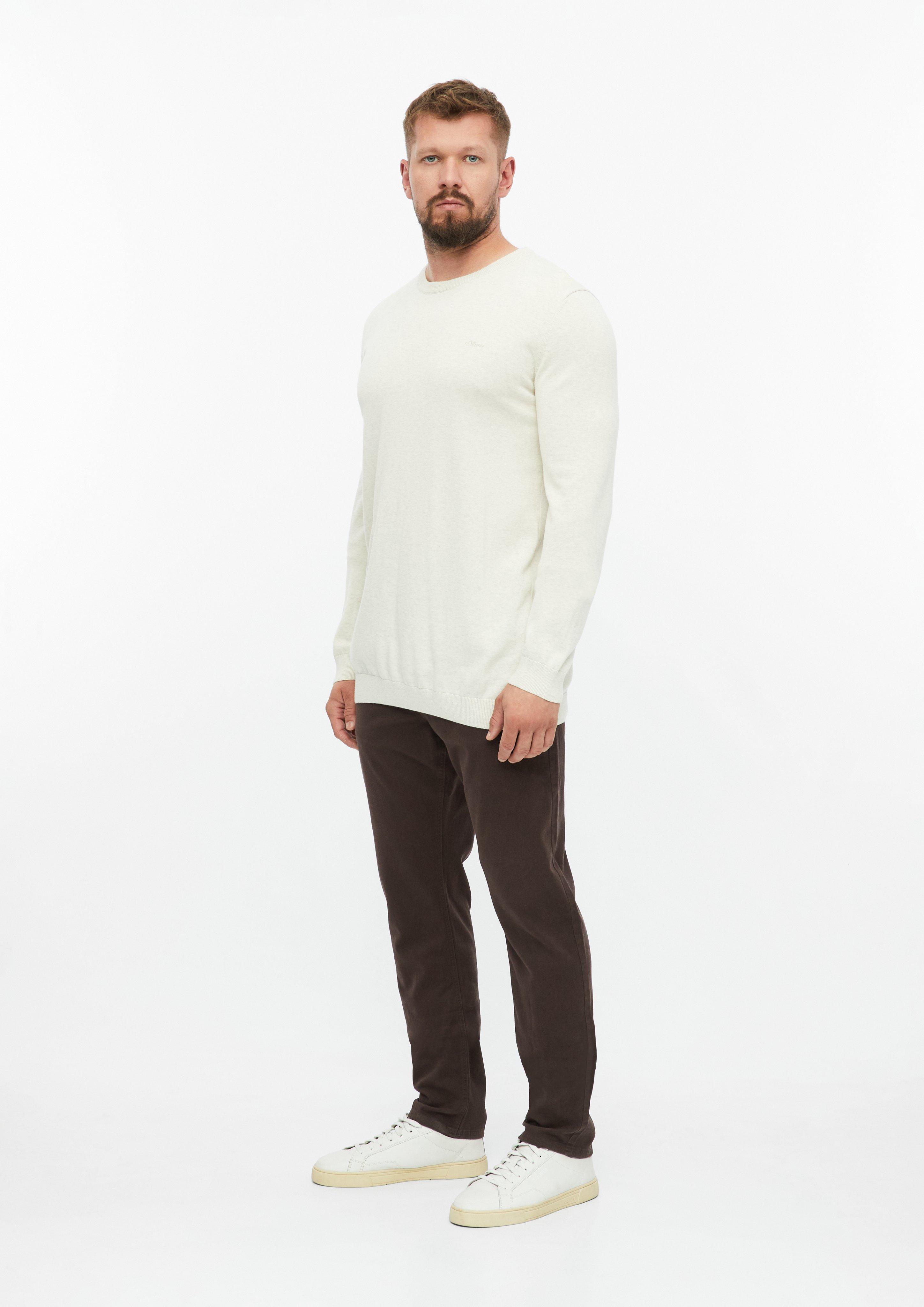Muškarci Pleteni džemper u boji krem od s.Oliver Men Tall Sizes