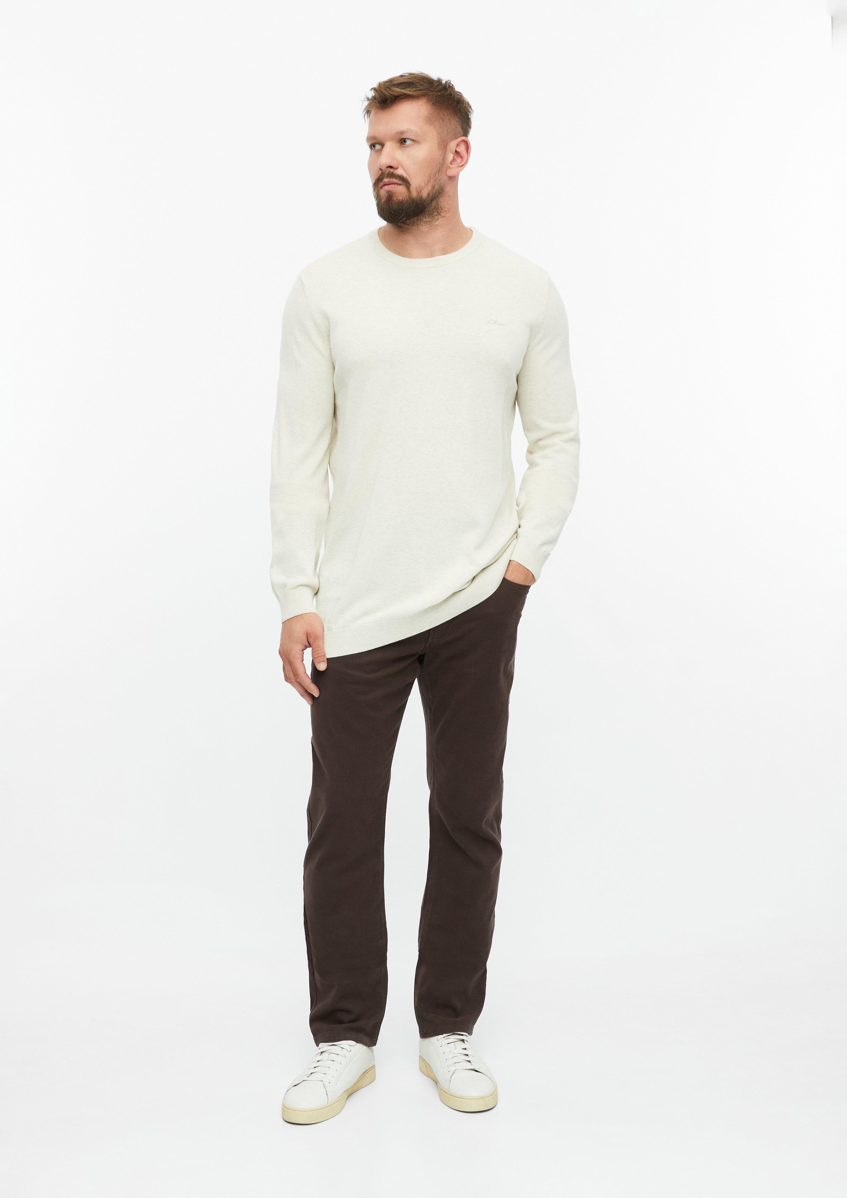 Muškarci Pleteni džemper u boji krem od s.Oliver Men Tall Sizes