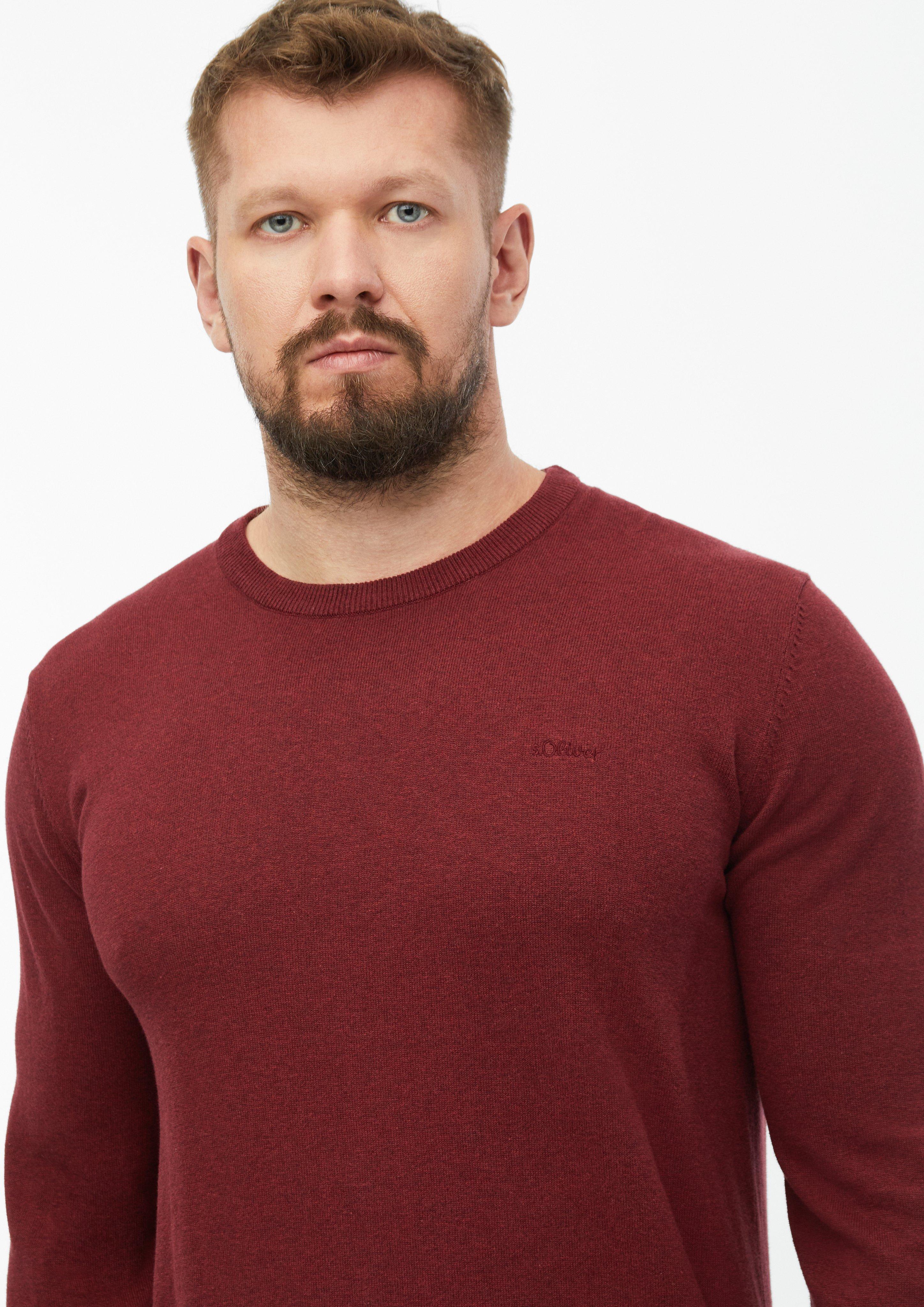 Hommes Pull en tricot en rouge de s.Oliver Men Tall Sizes