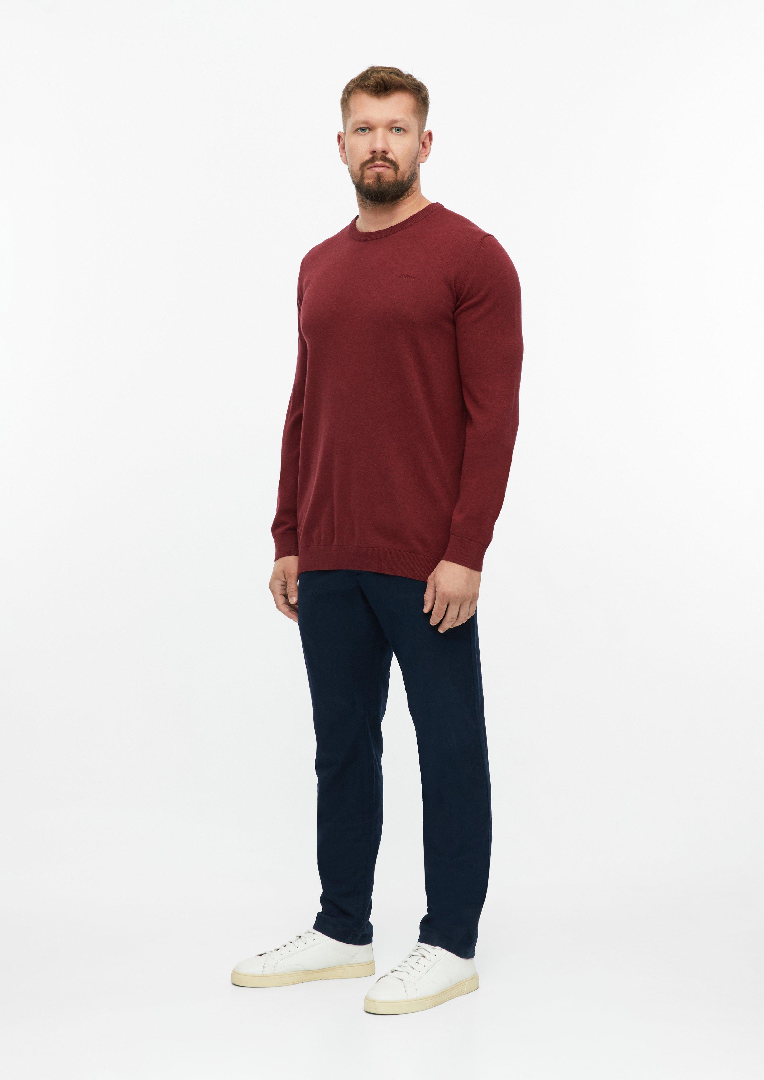 Hommes Pull en tricot en rouge de s.Oliver Men Tall Sizes