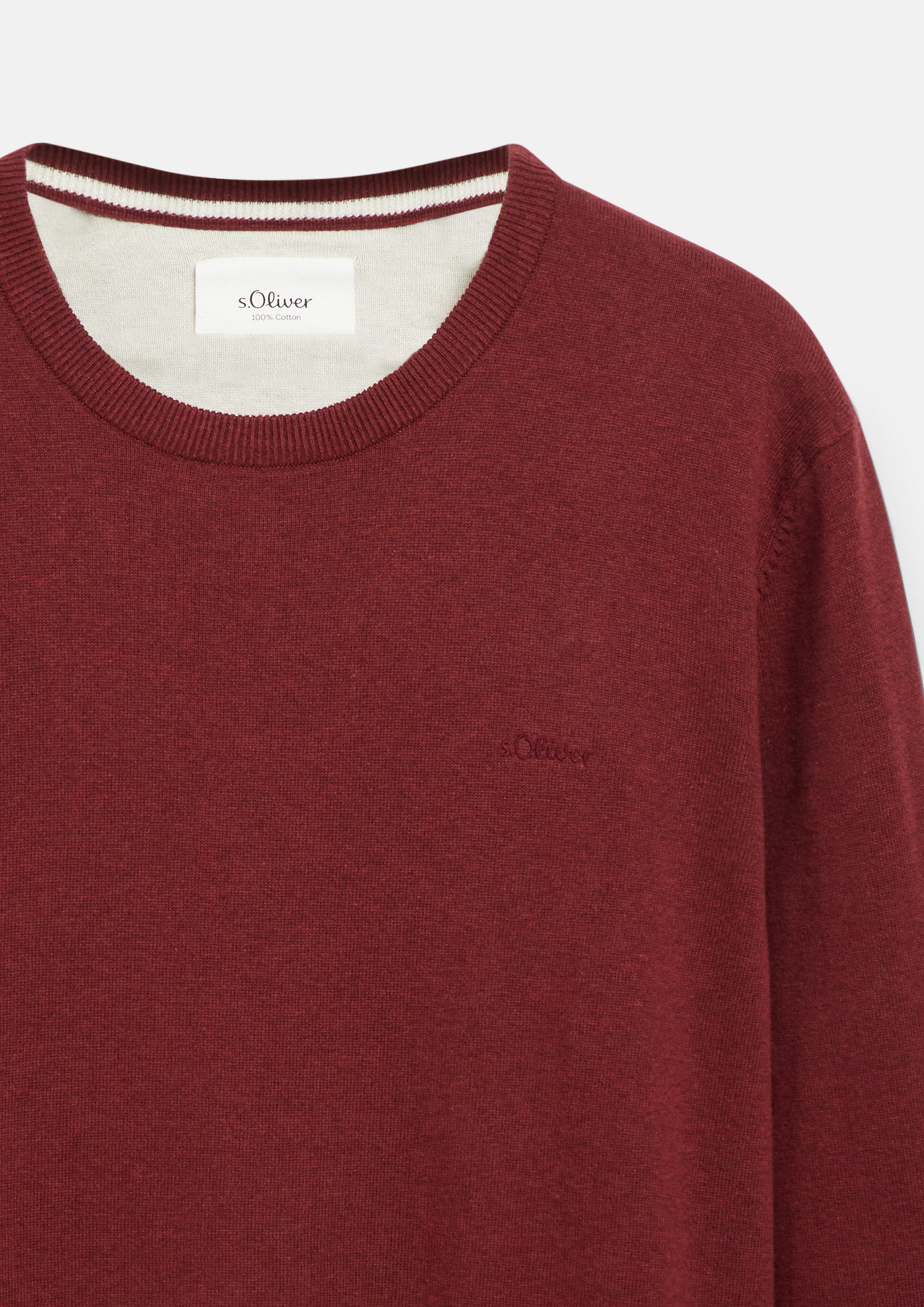 Hommes Pull en tricot en rouge de s.Oliver Men Tall Sizes