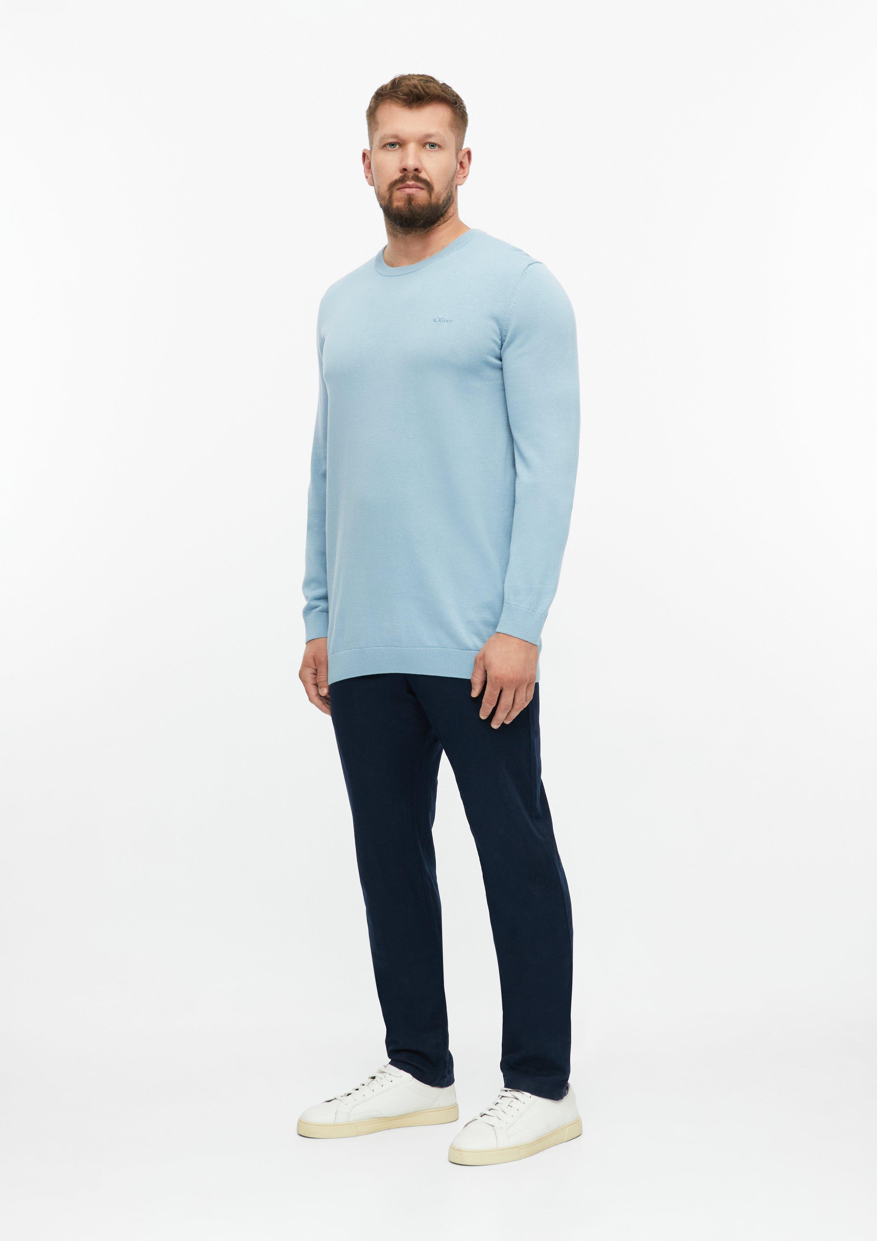 Hommes Pull en tricot en bleu de s.Oliver Men Tall Sizes