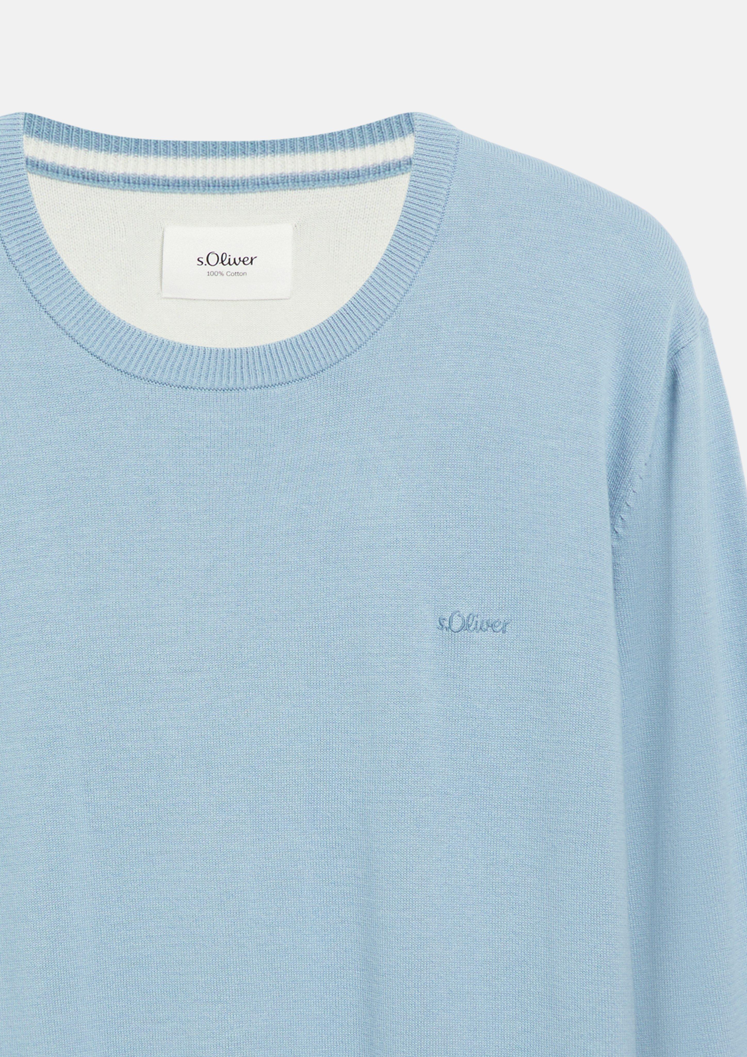 Hommes Pull en tricot en bleu de s.Oliver Men Tall Sizes