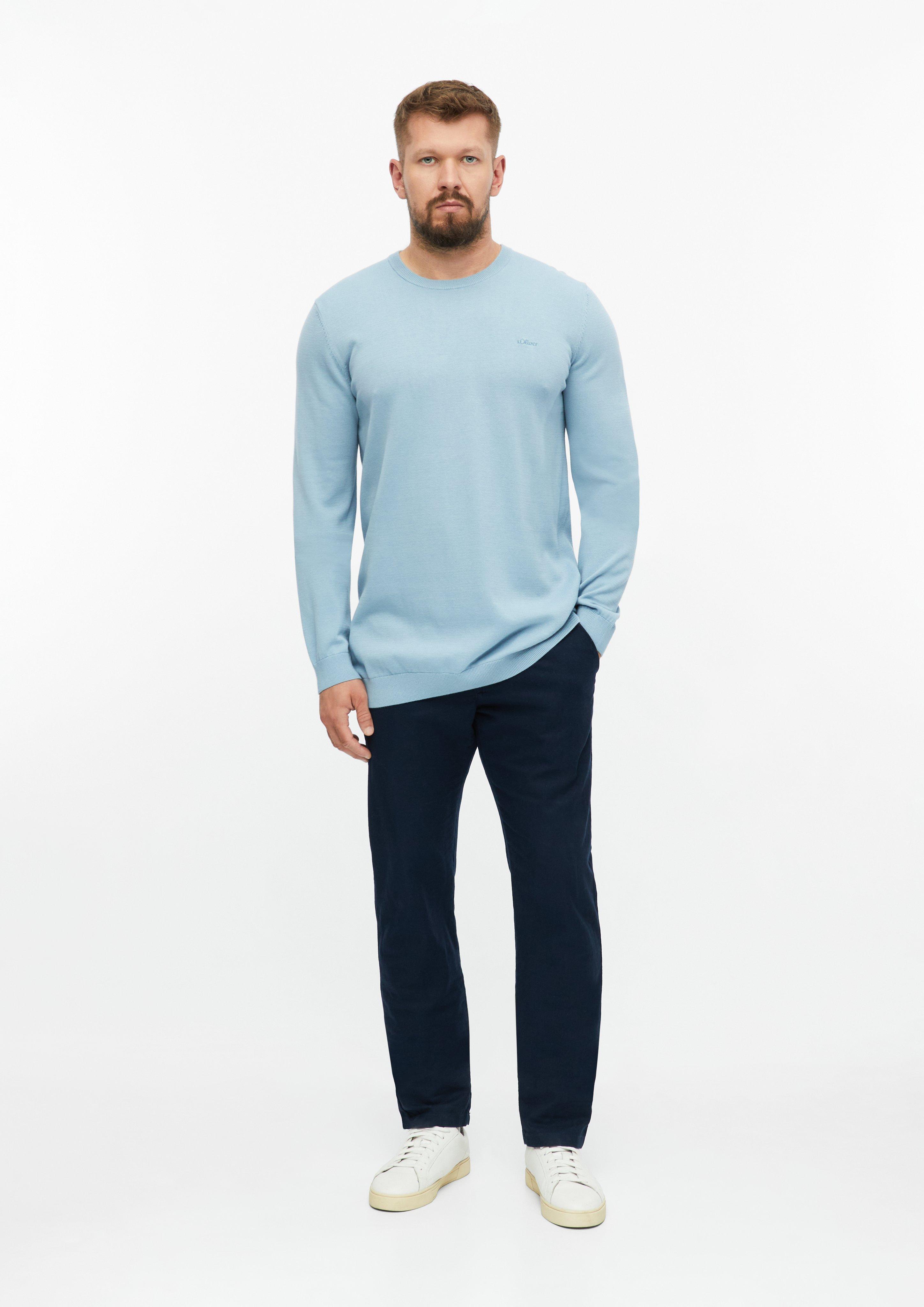 Hommes Pull en tricot en bleu de s.Oliver Men Tall Sizes