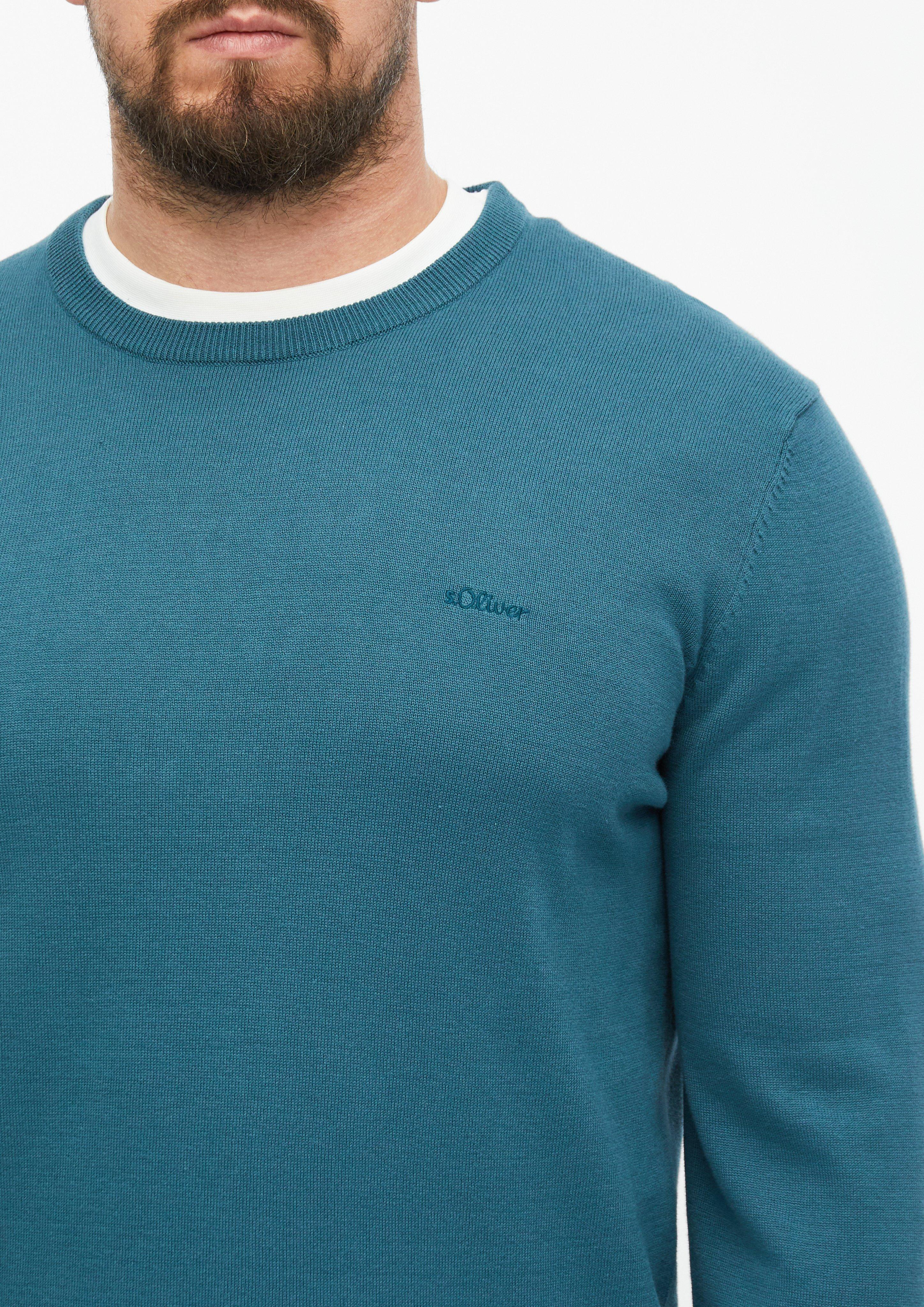 Hommes Pull en tricot en bleu de s.Oliver Men Tall Sizes