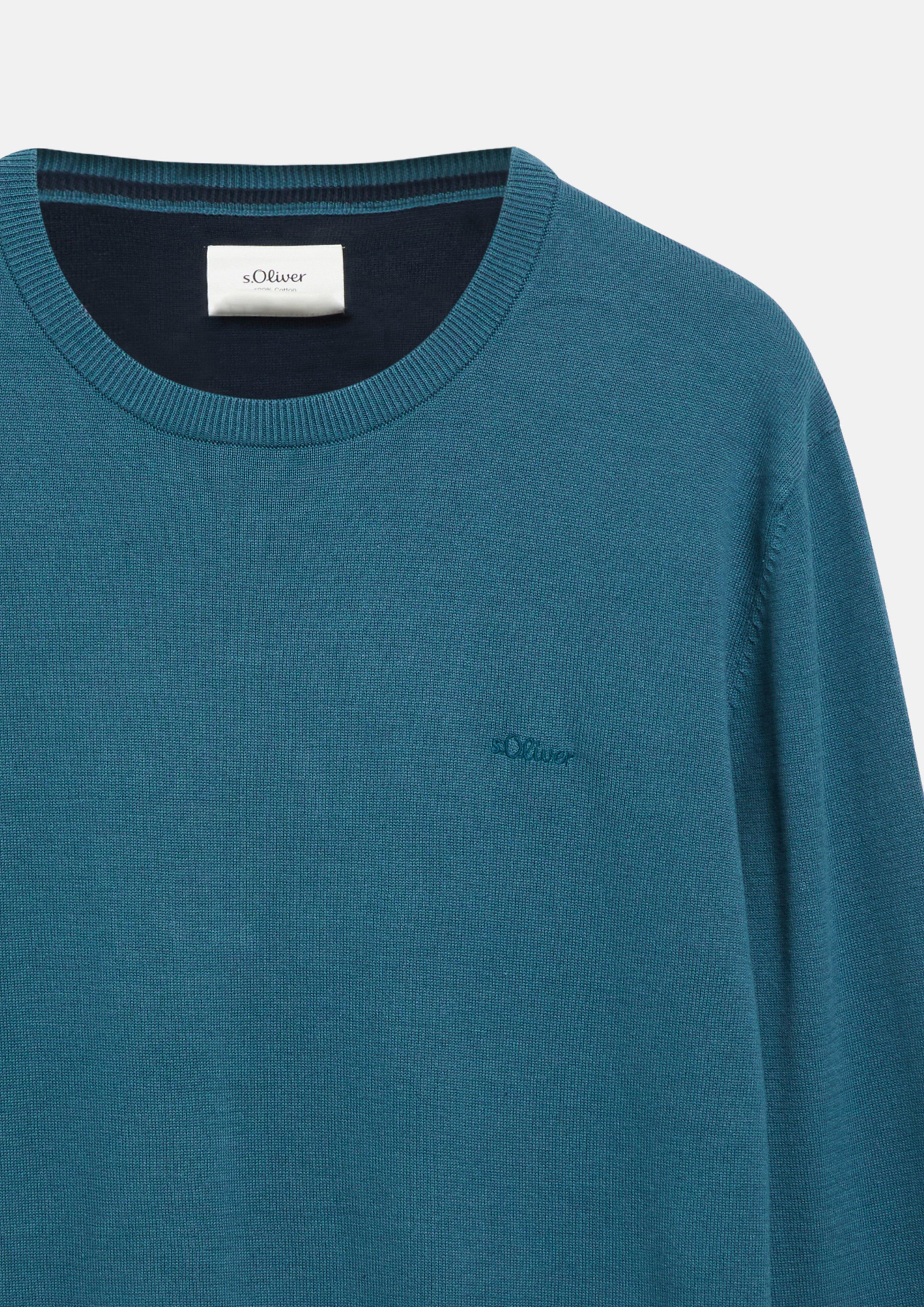 Hommes Pull en tricot en bleu de s.Oliver Men Tall Sizes