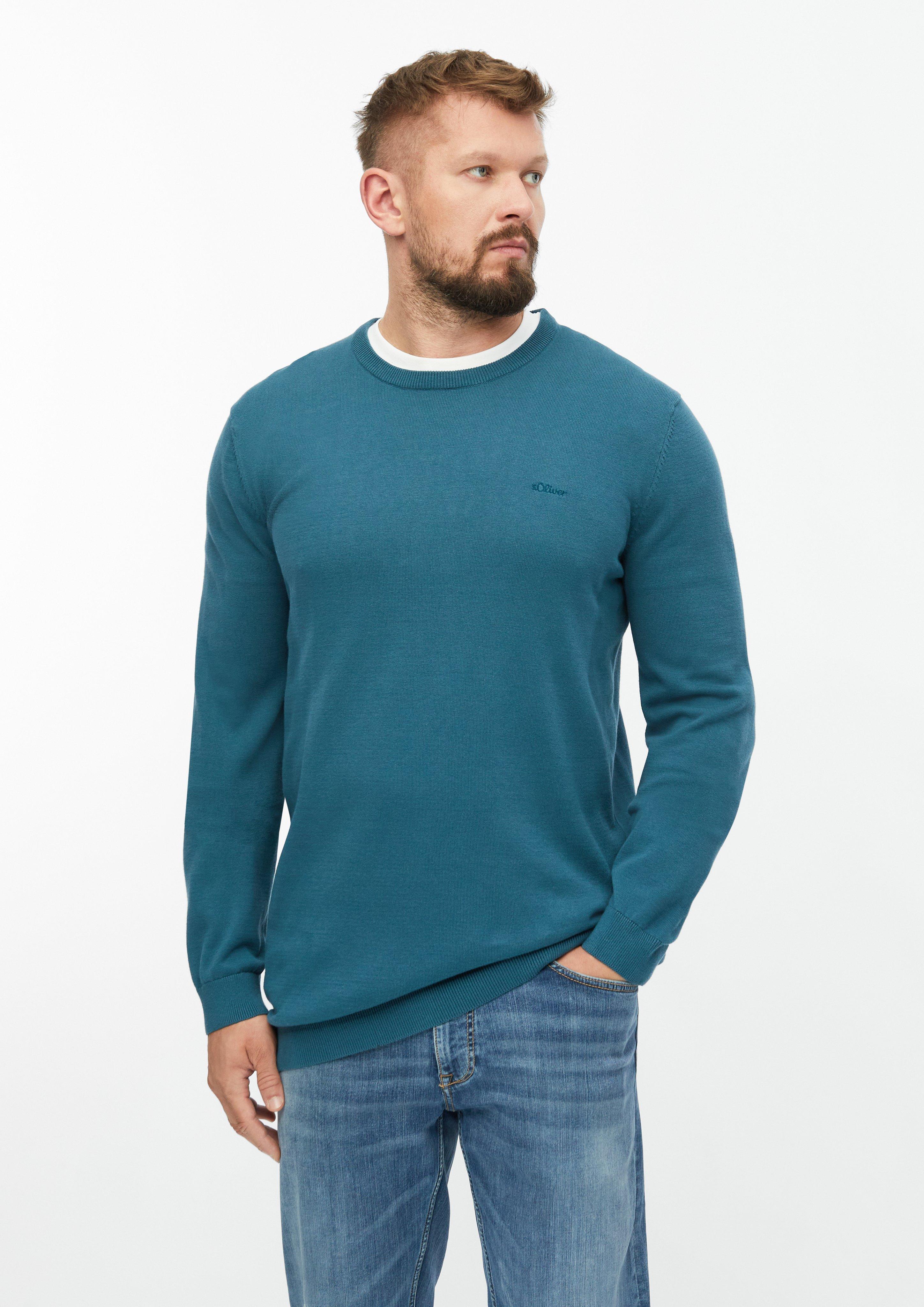 Strickpullover in Farbe blau von s.Oliver Men Tall Sizes