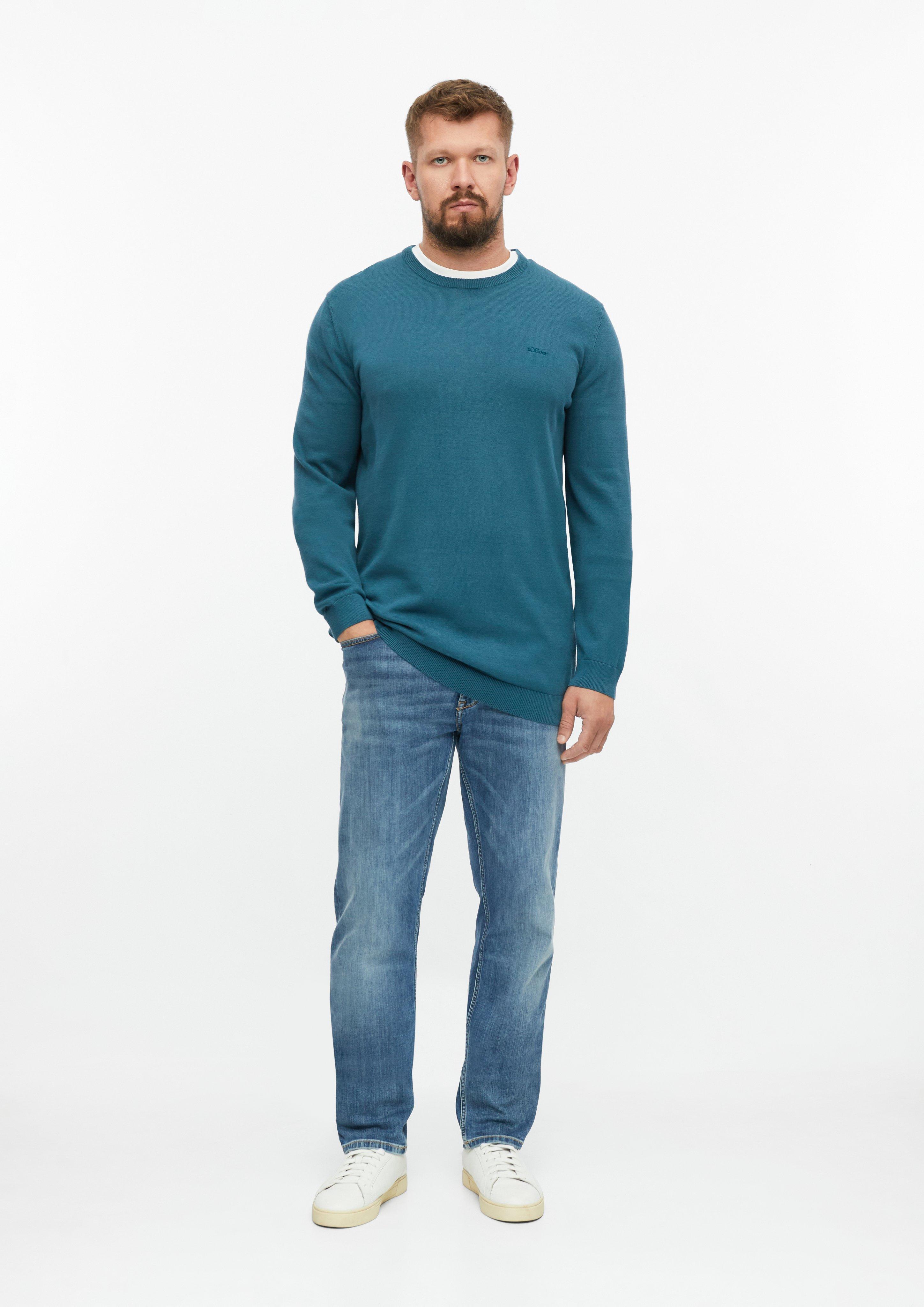 Hommes Pull en tricot en bleu de s.Oliver Men Tall Sizes