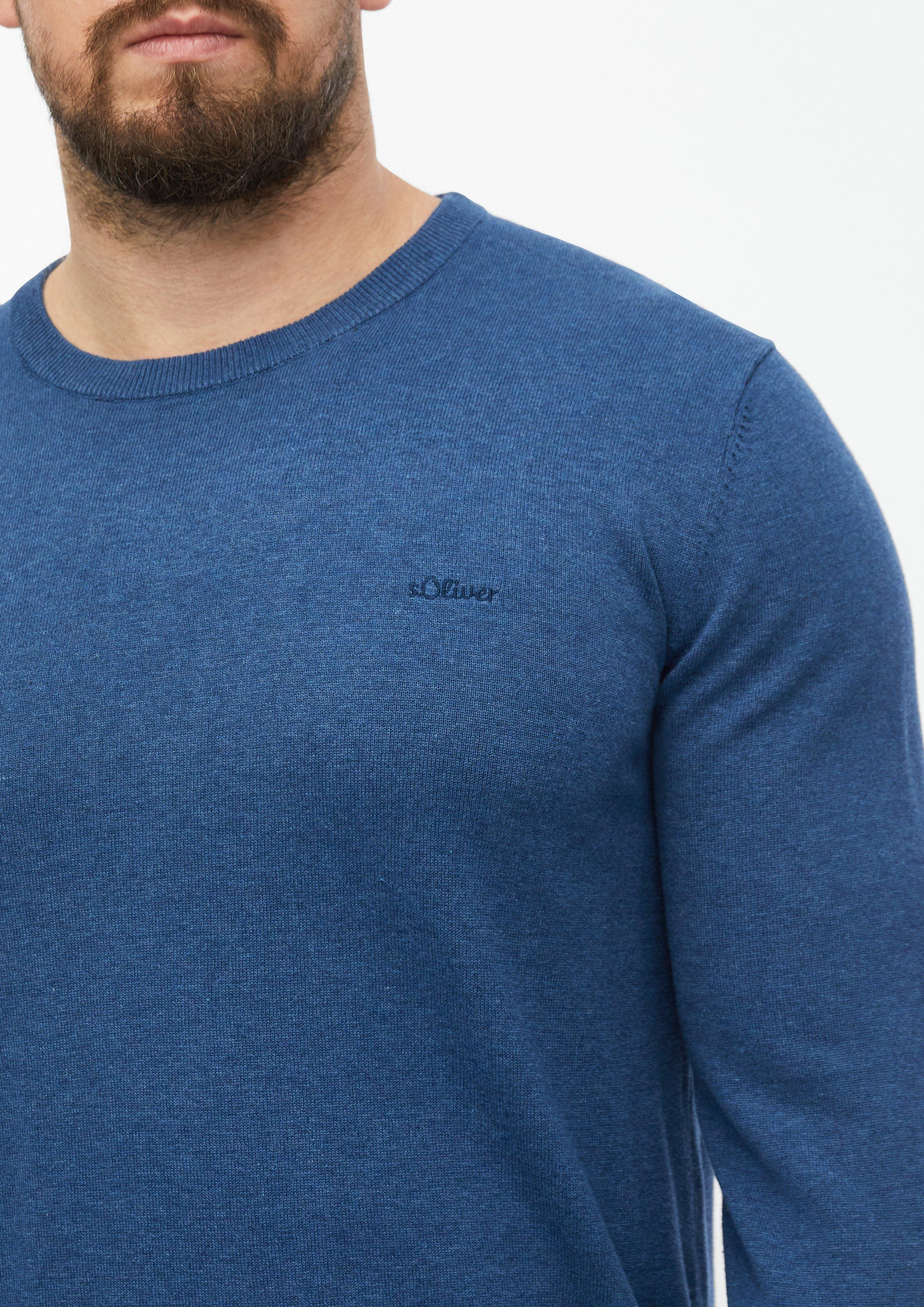 Hommes Pull en tricot en bleu de s.Oliver Men Tall Sizes