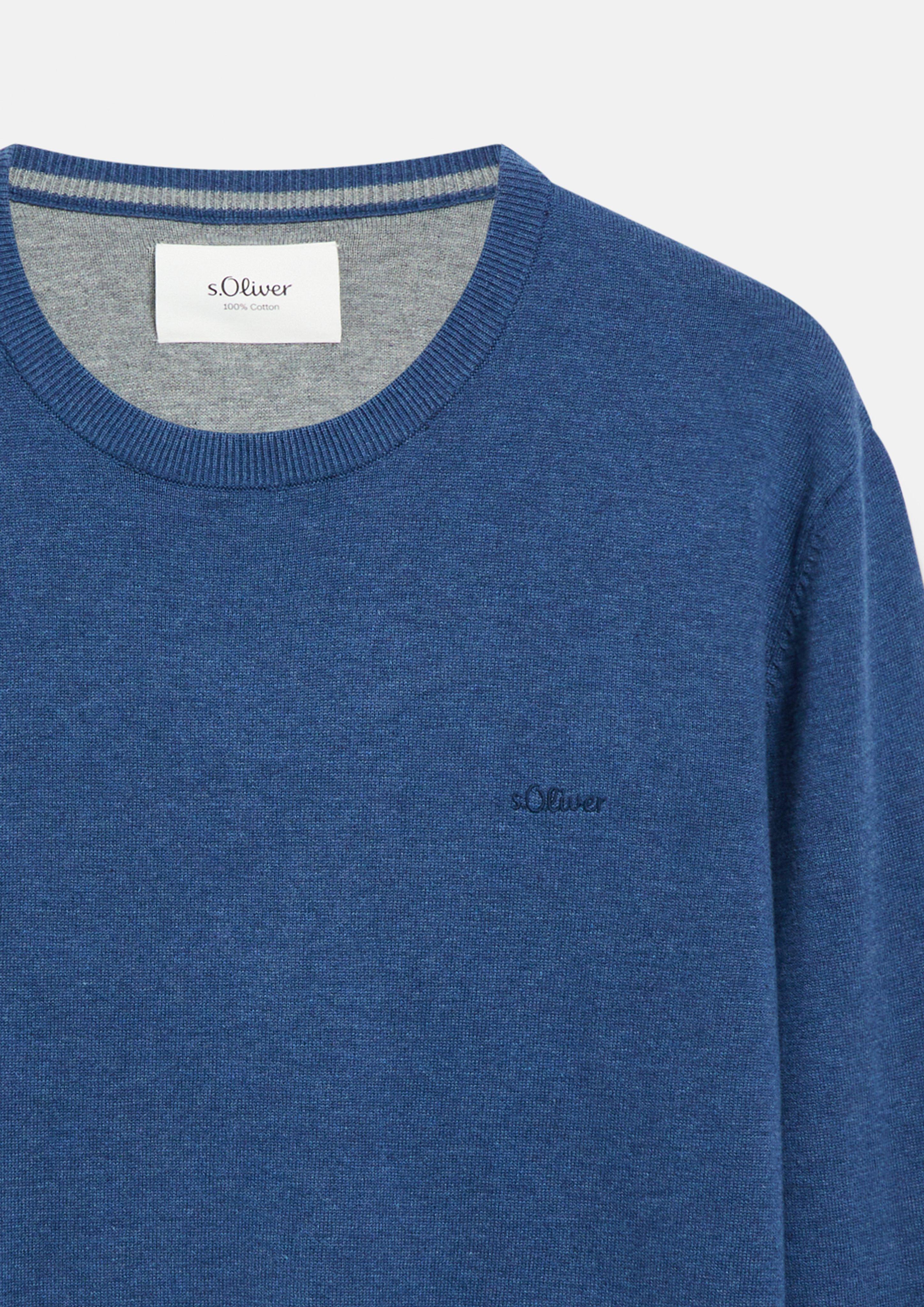Hommes Pull en tricot en bleu de s.Oliver Men Tall Sizes