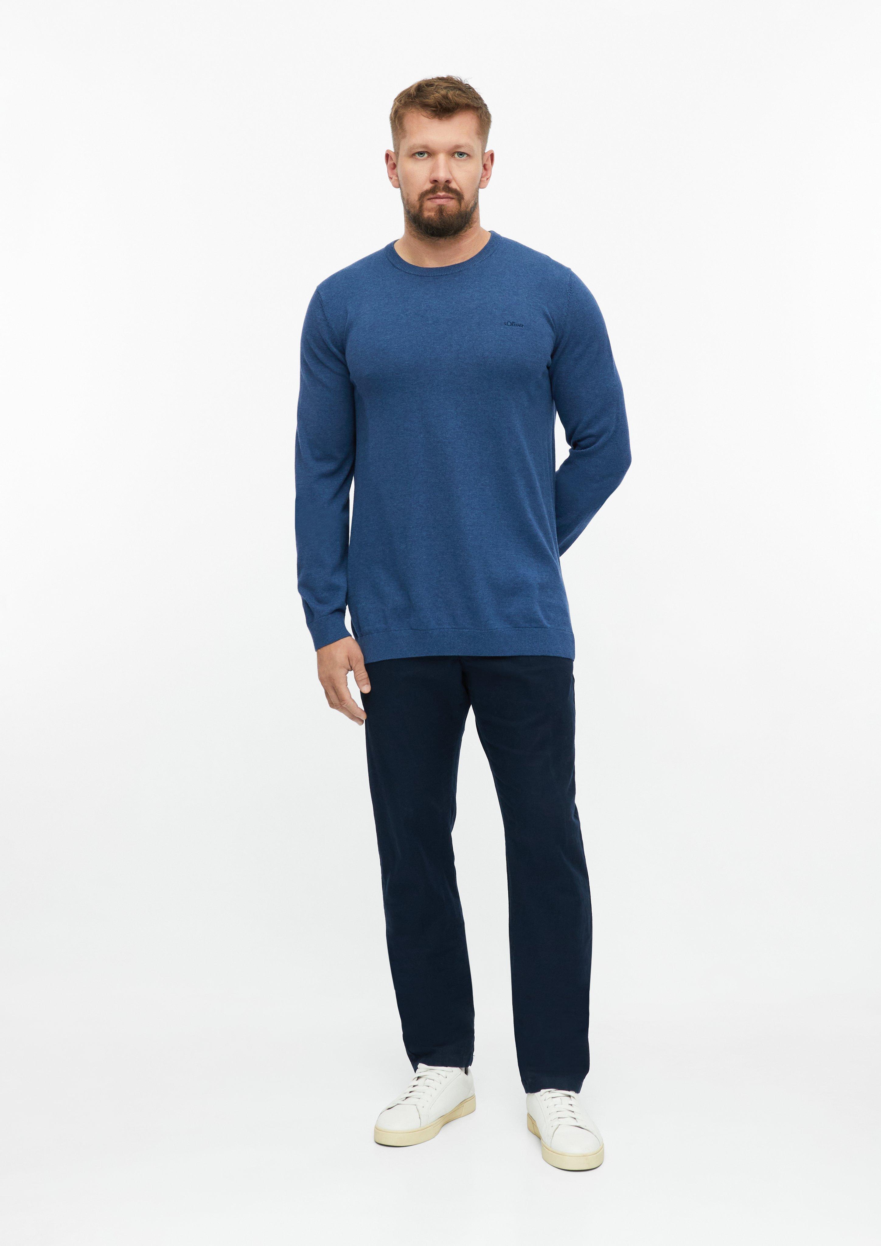 Hommes Pull en tricot en bleu de s.Oliver Men Tall Sizes