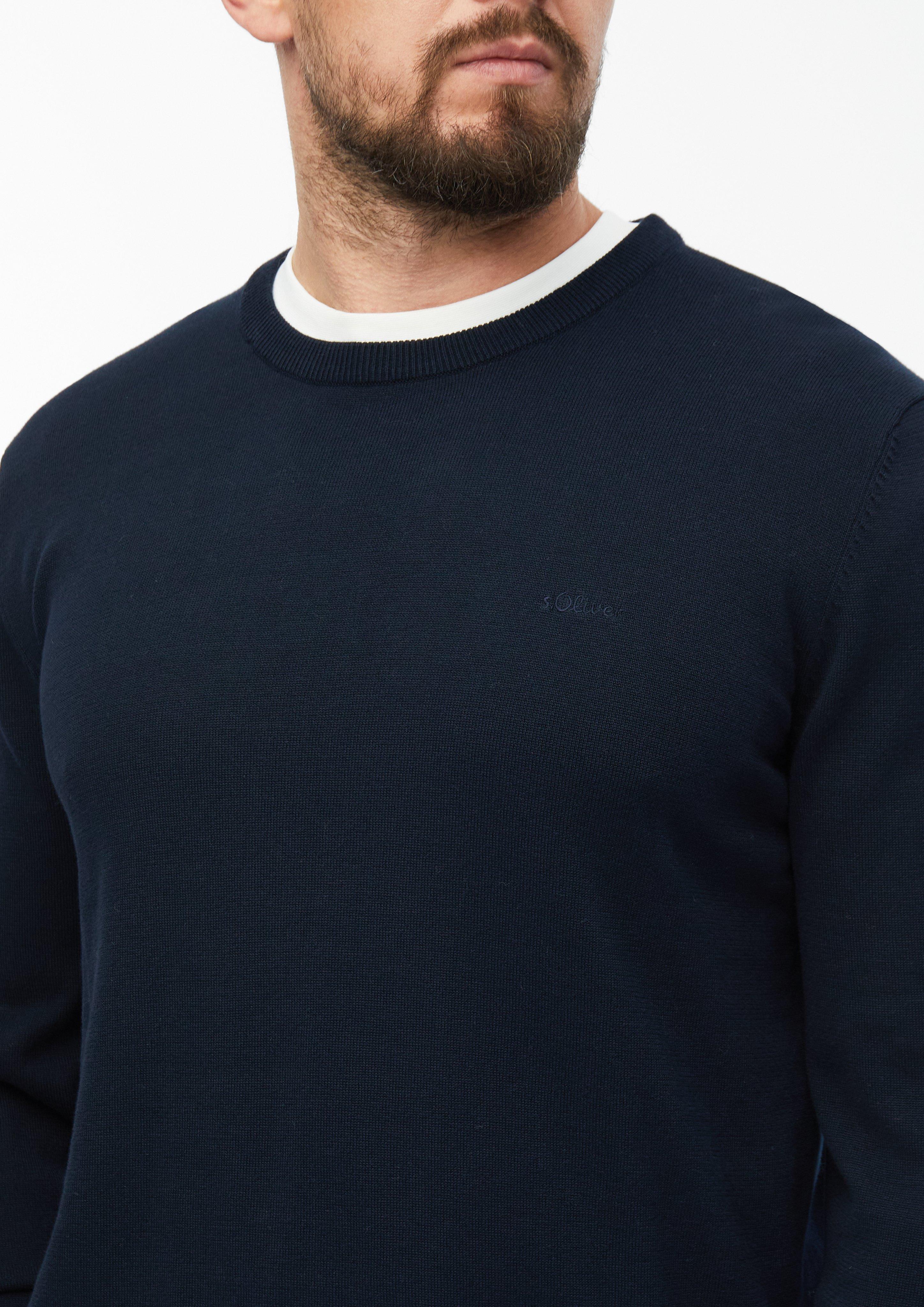 Hommes Pull en tricot en bleu de s.Oliver Men Tall Sizes