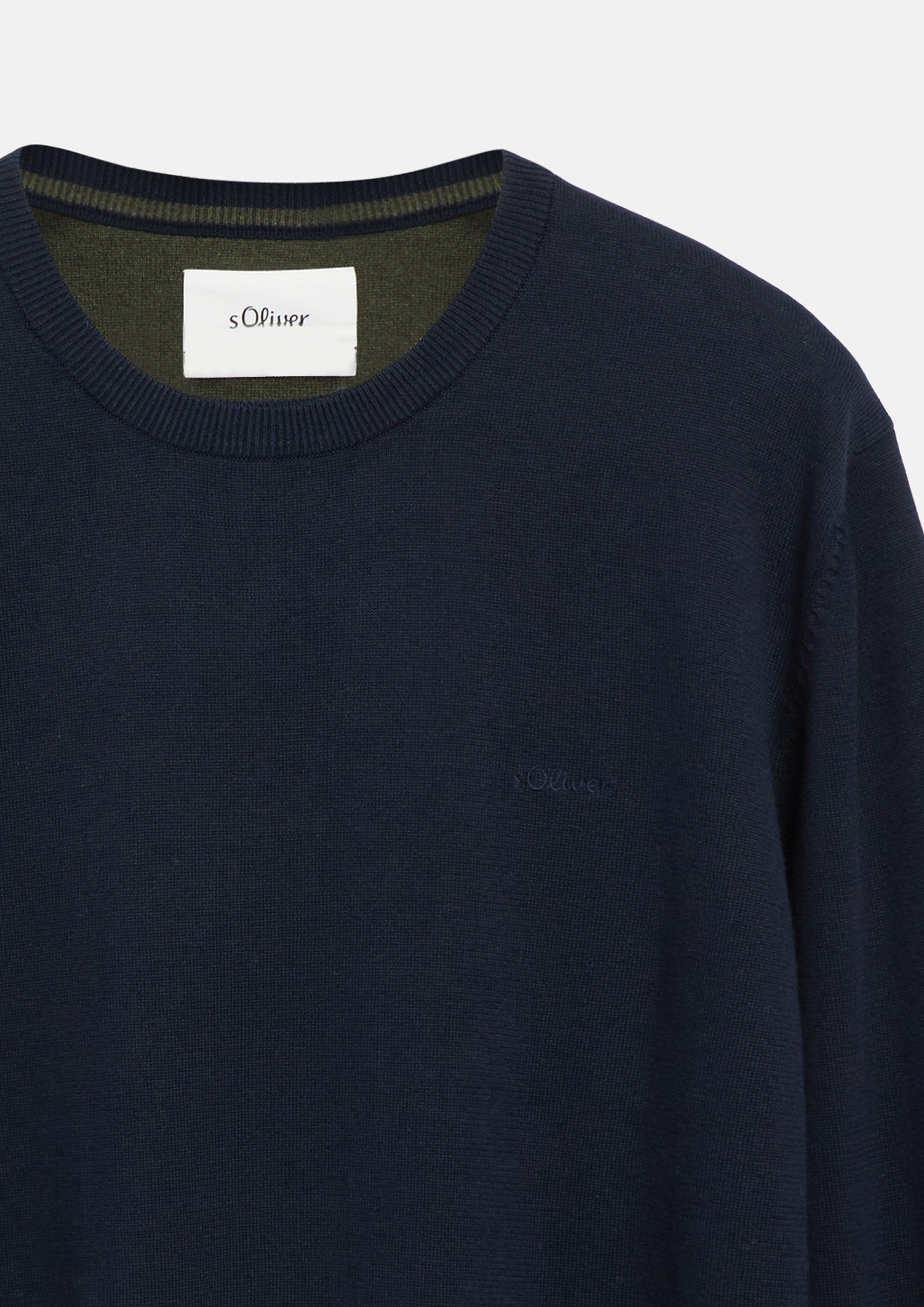 Hommes Pull en tricot en bleu de s.Oliver Men Tall Sizes