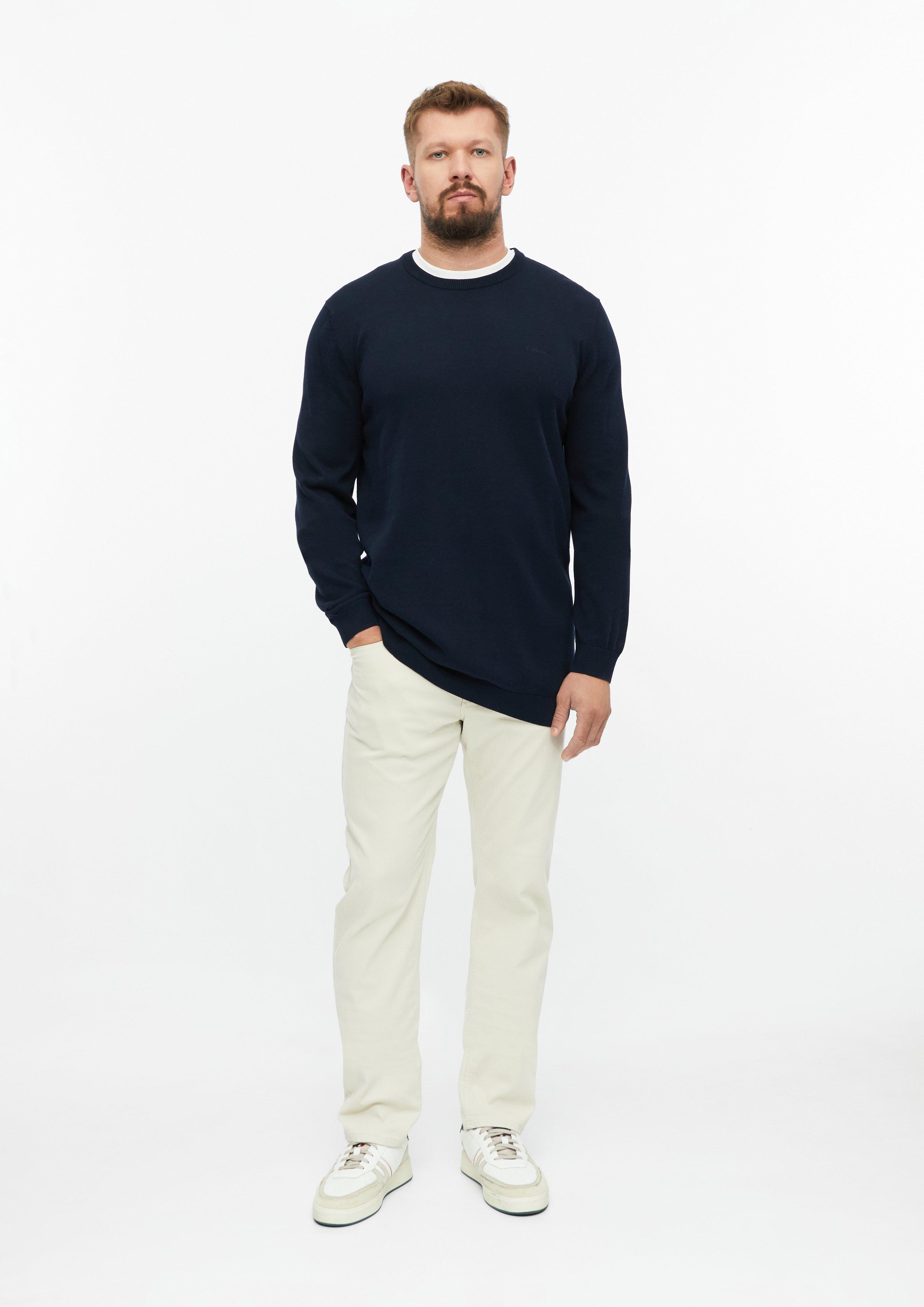 Hommes Pull en tricot en bleu de s.Oliver Men Tall Sizes
