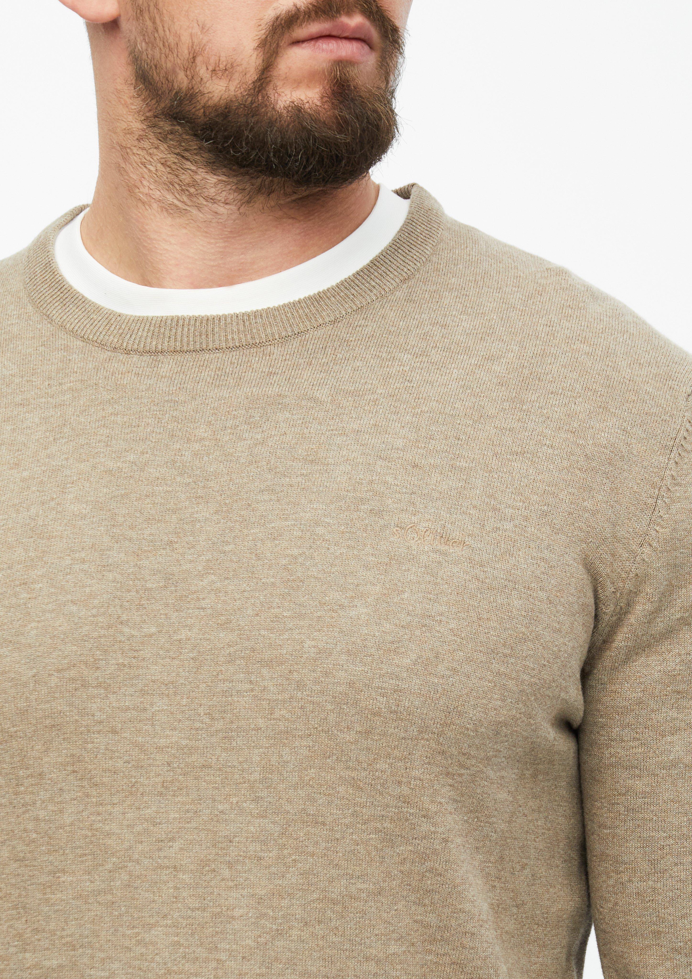 Hommes Pull en tricot en brun de s.Oliver Men Tall Sizes