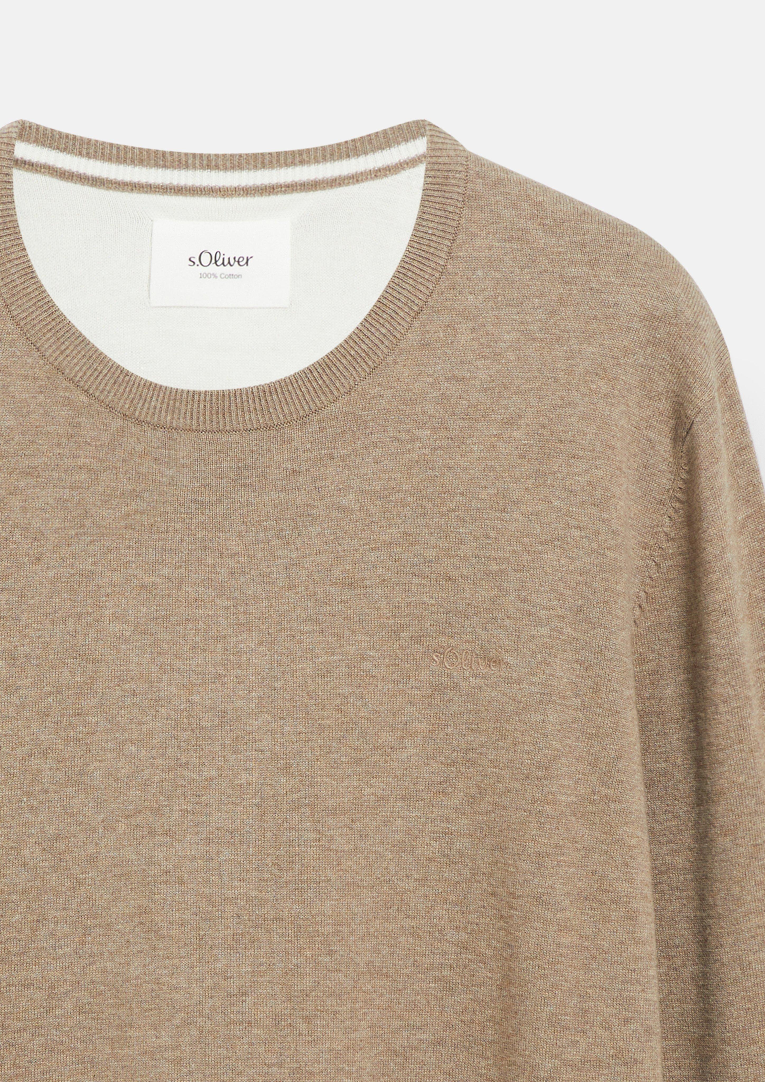Hommes Pull en tricot en brun de s.Oliver Men Tall Sizes