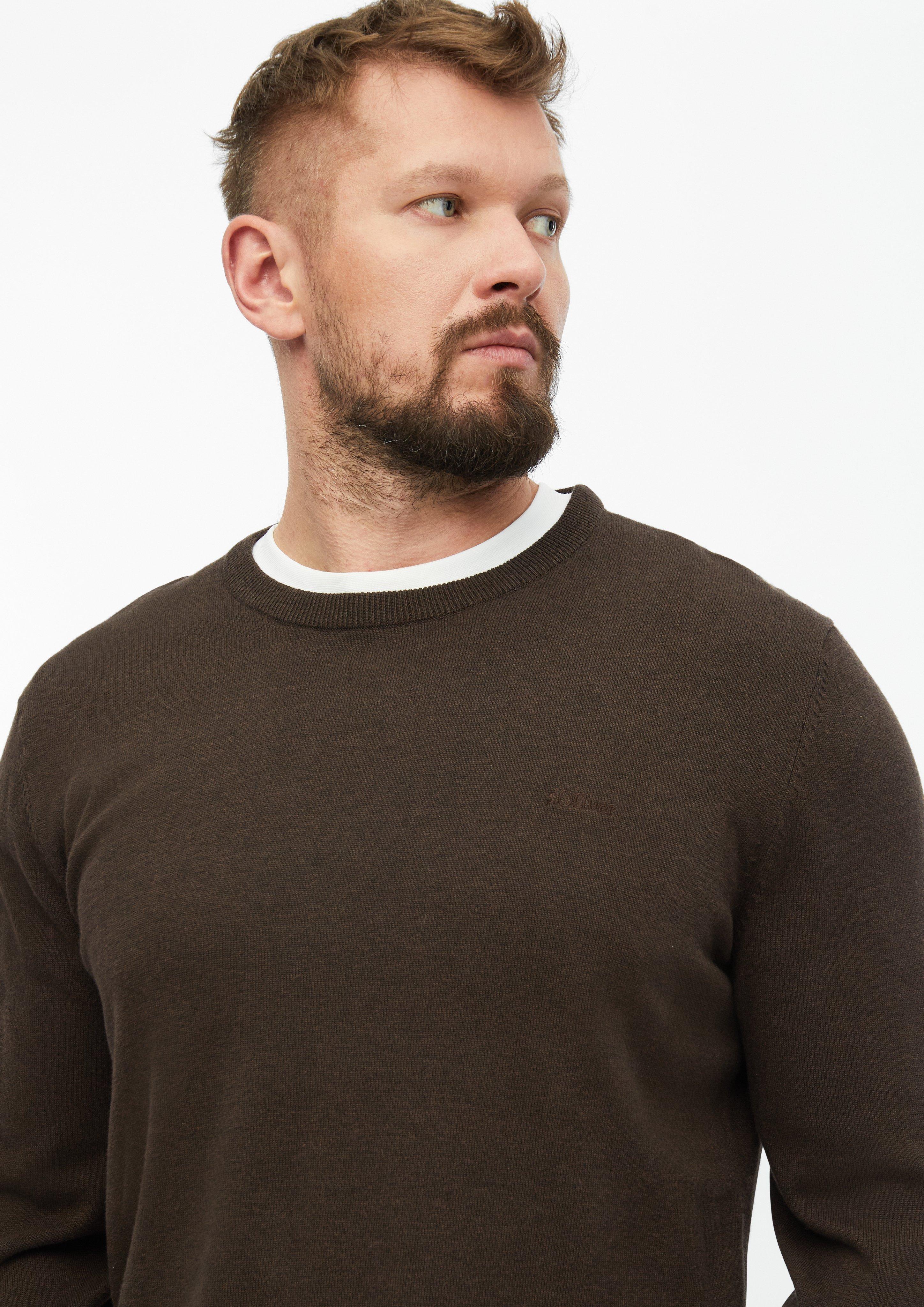Hommes Pull en tricot en brun de s.Oliver Men Tall Sizes
