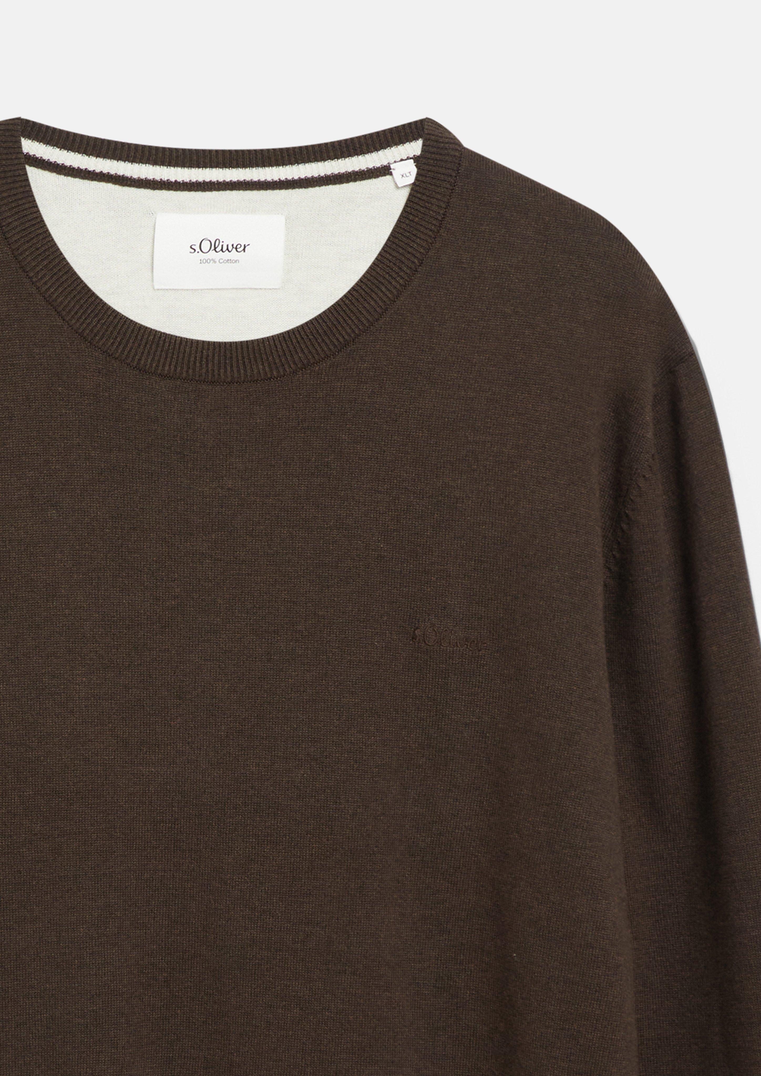 Hommes Pull en tricot en brun de s.Oliver Men Tall Sizes