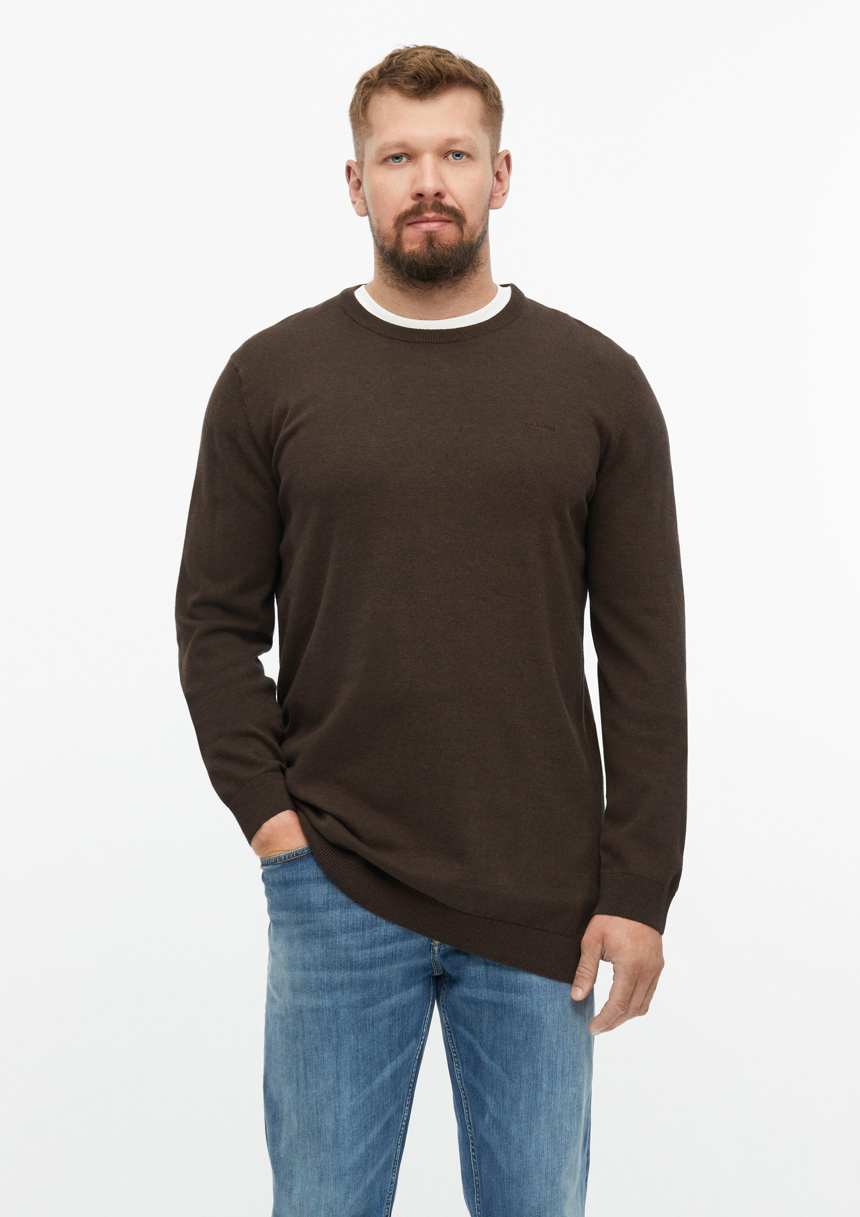 Pull en tricot en marron foncé de s.Oliver Men Tall Sizes