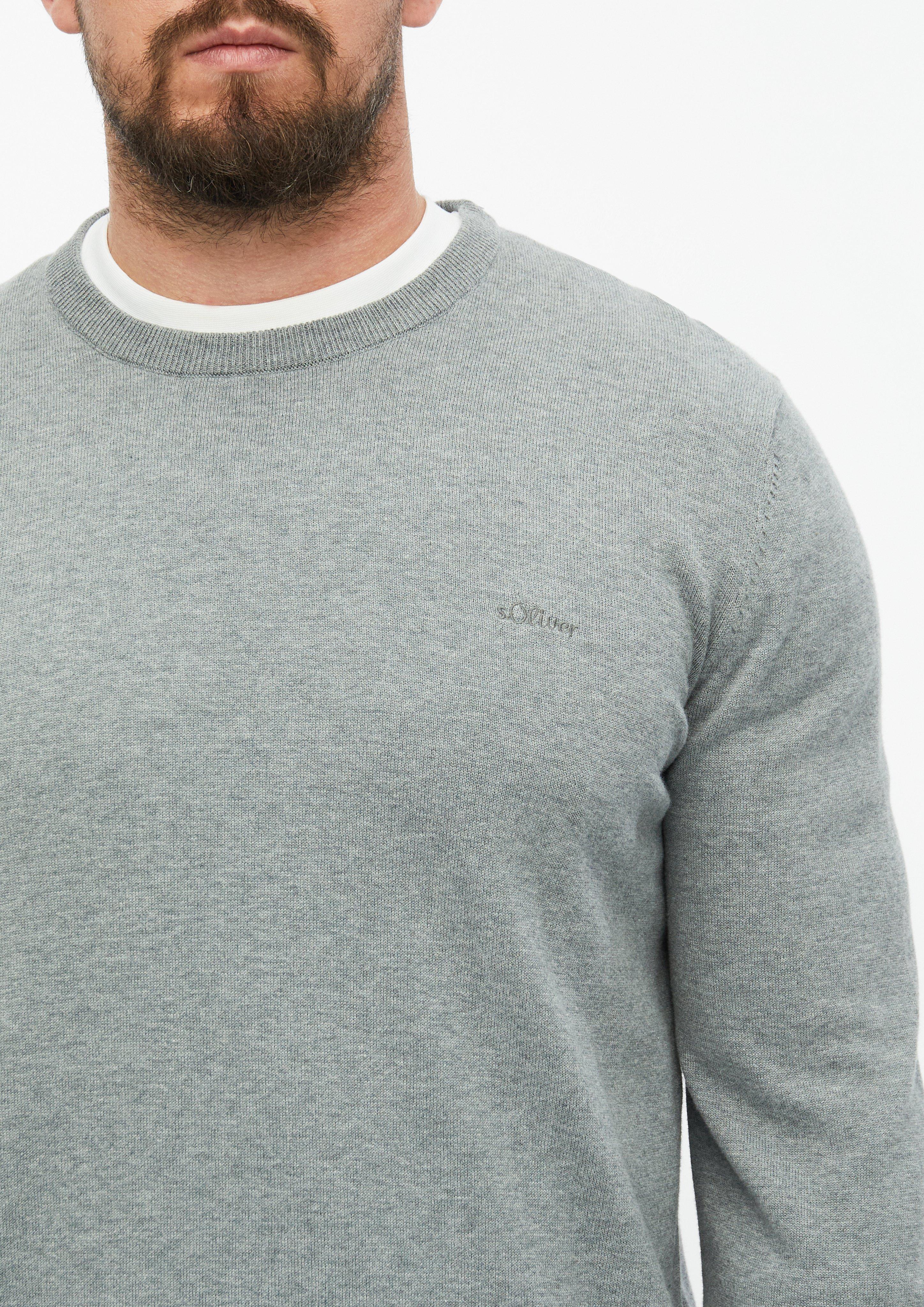 Hommes Pull en tricot en gris de s.Oliver Men Tall Sizes