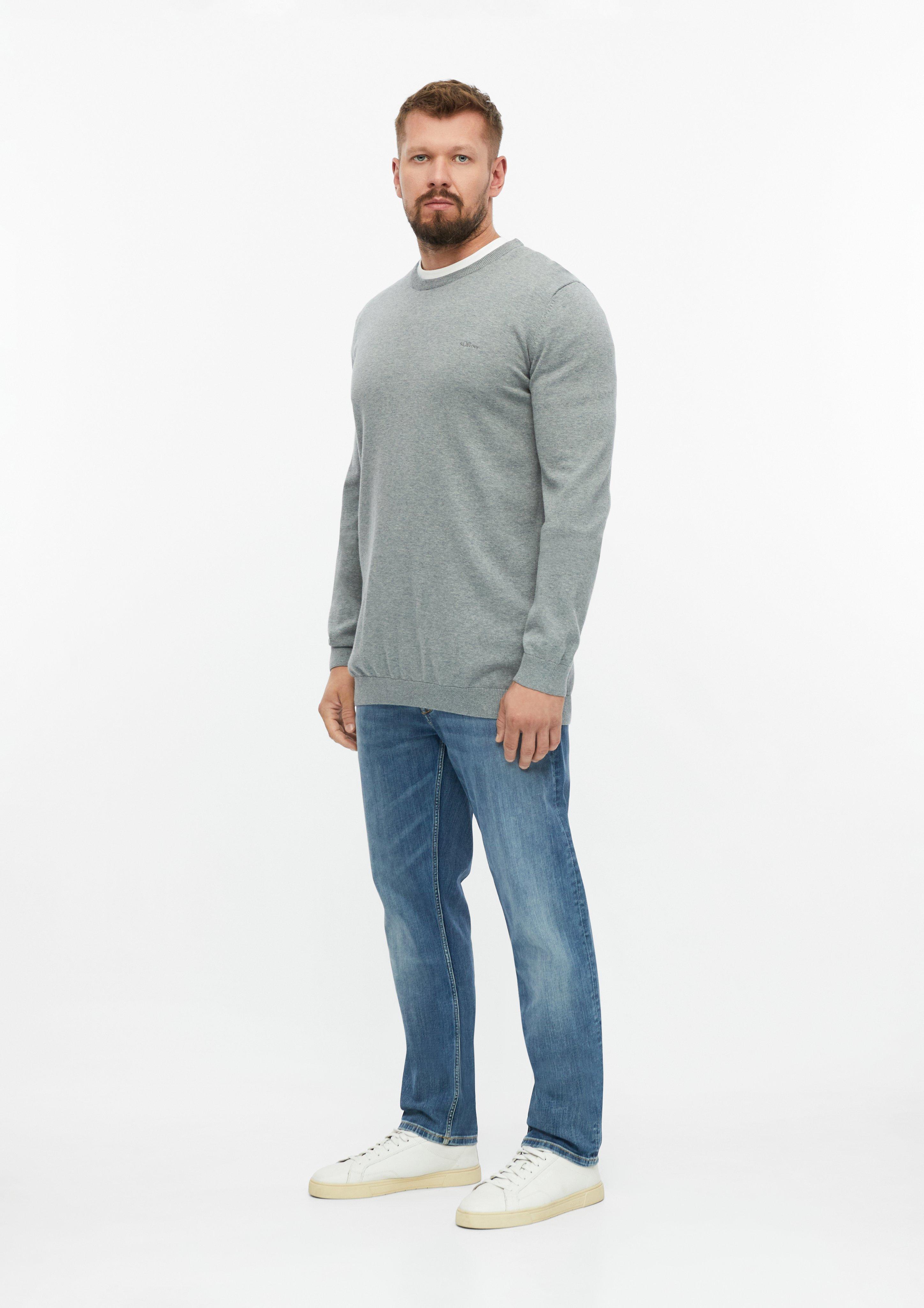 Hommes Pull en tricot en gris de s.Oliver Men Tall Sizes