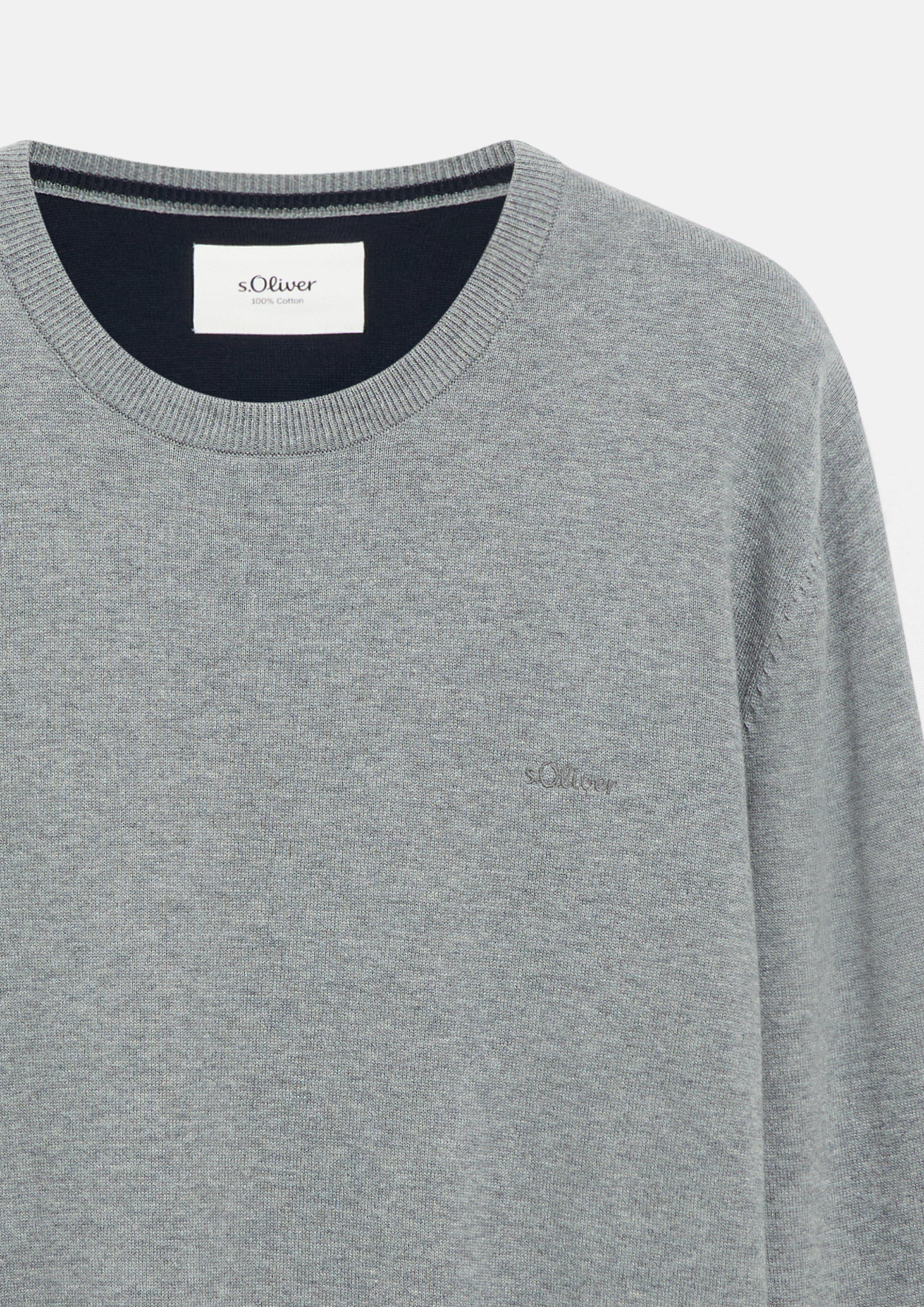 Hommes Pull en tricot en gris de s.Oliver Men Tall Sizes