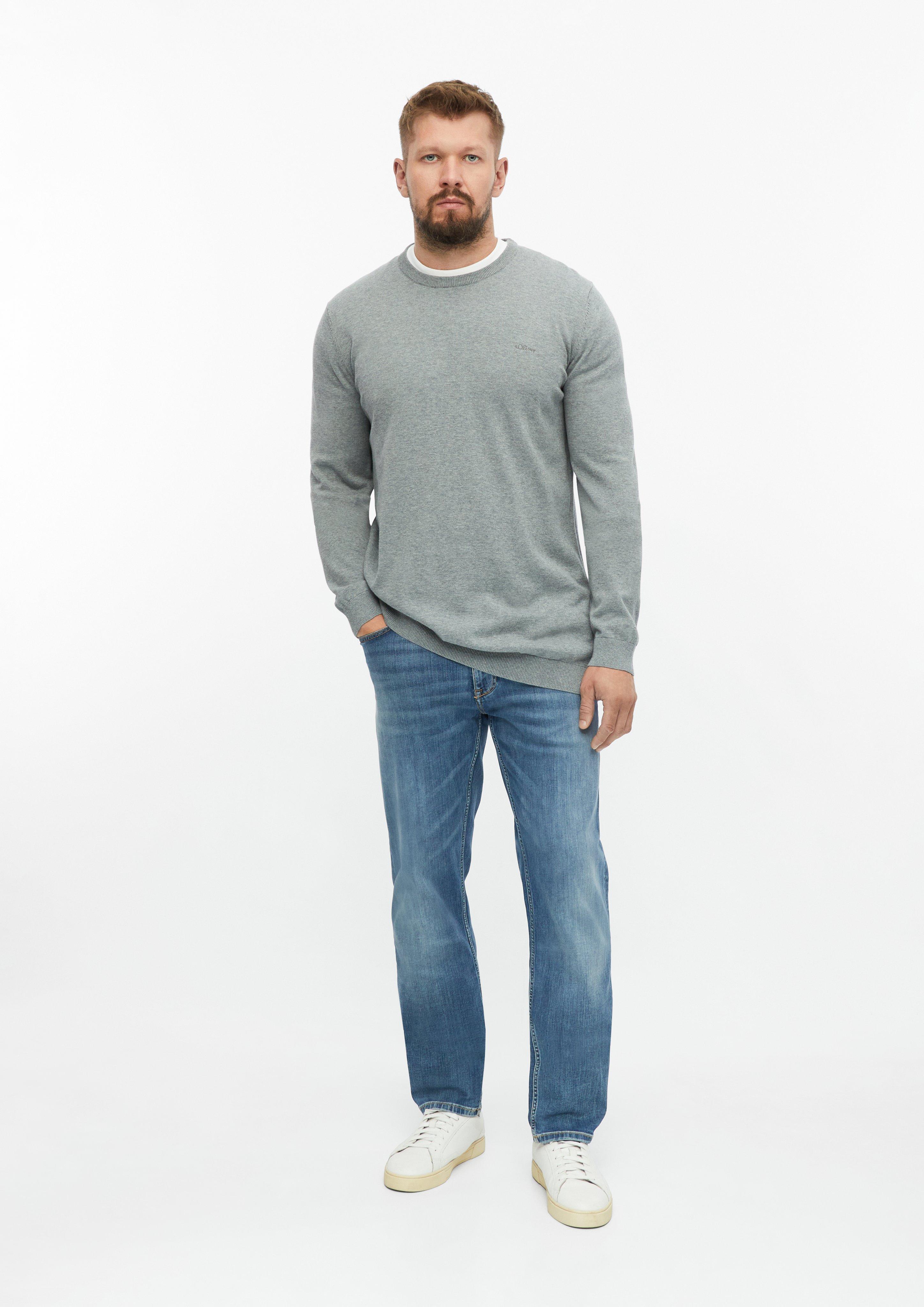 Hommes Pull en tricot en gris de s.Oliver Men Tall Sizes