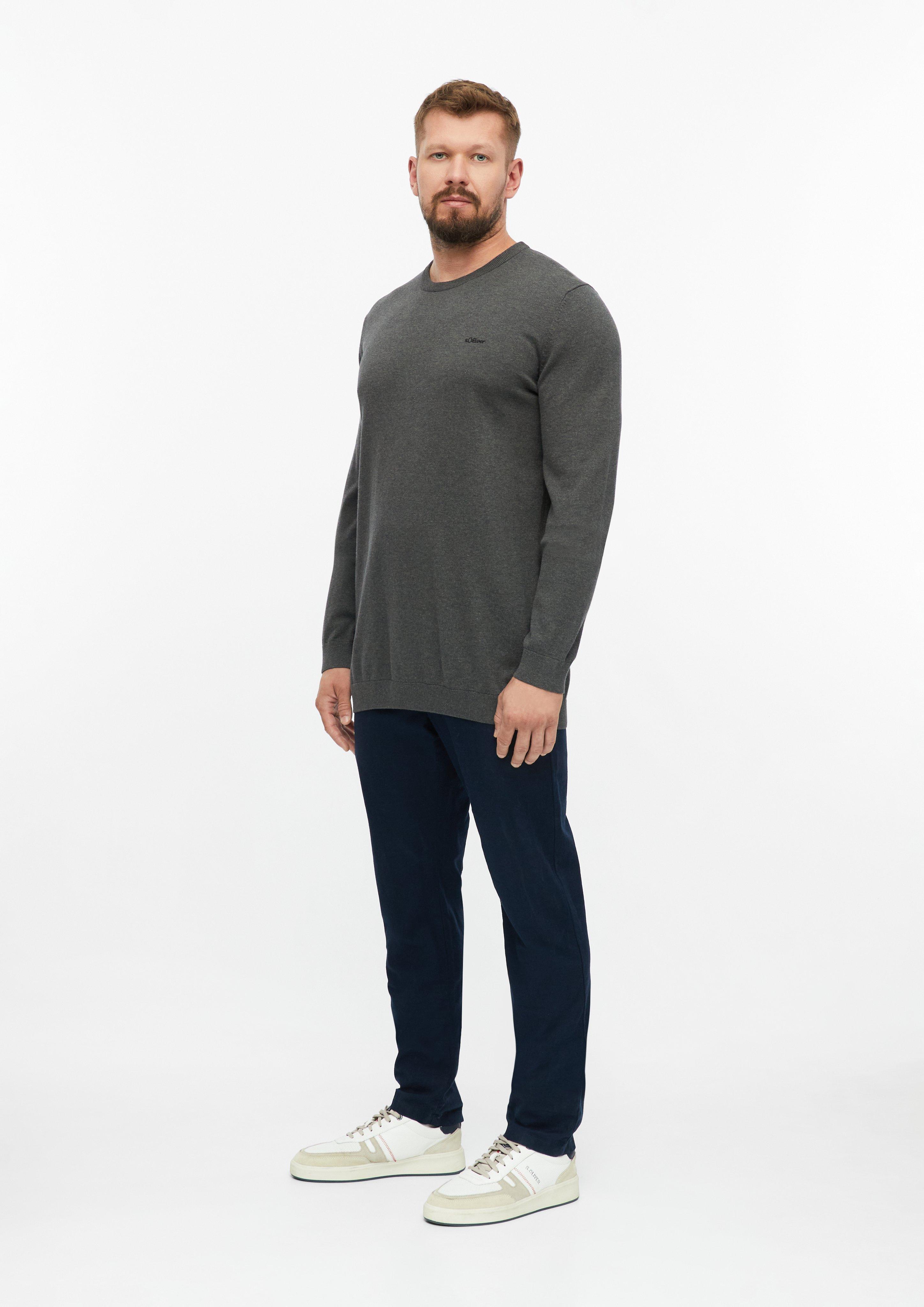 Hommes Pull en tricot en gris de s.Oliver Men Tall Sizes