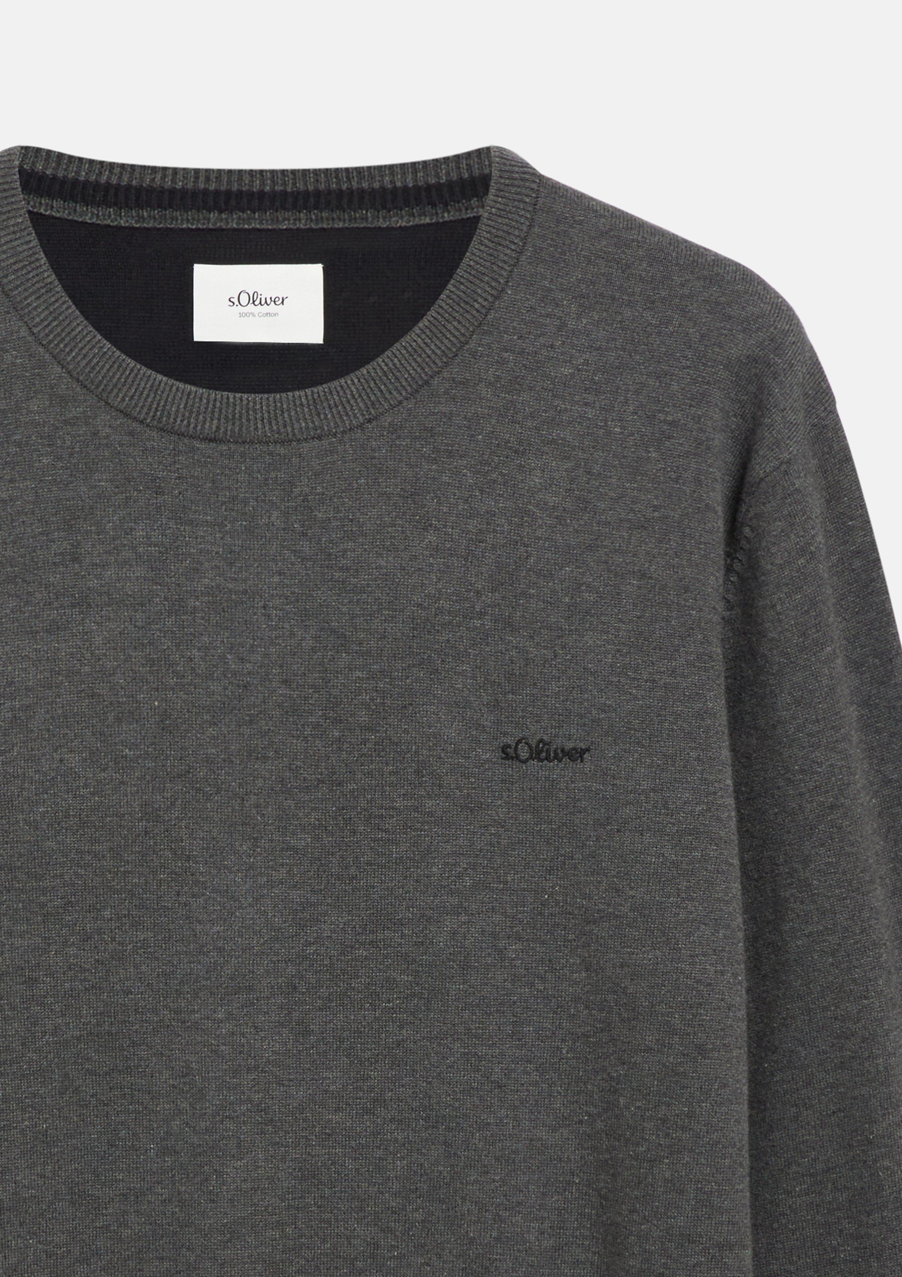 Hommes Pull en tricot en gris de s.Oliver Men Tall Sizes
