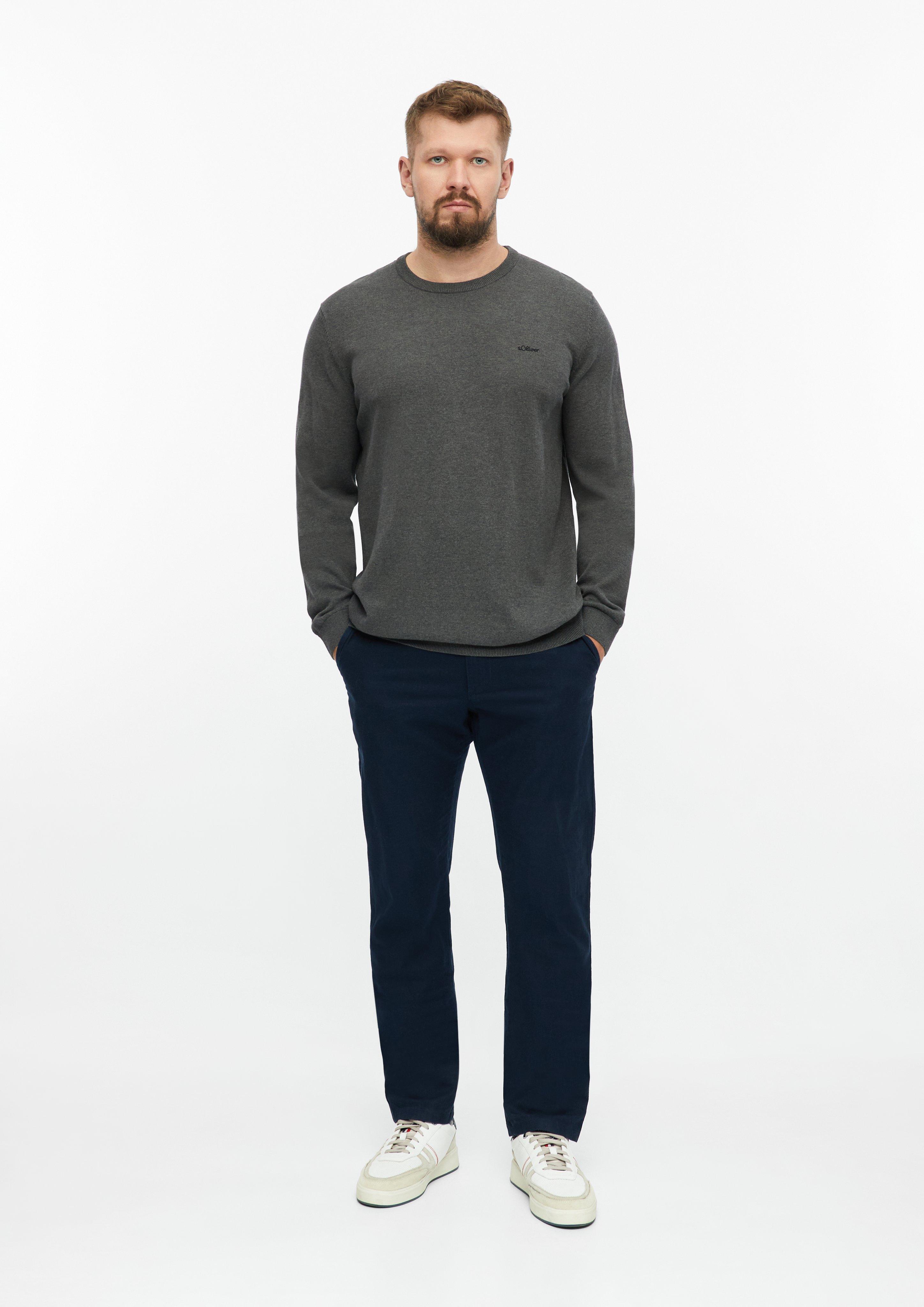Hommes Pull en tricot en gris de s.Oliver Men Tall Sizes