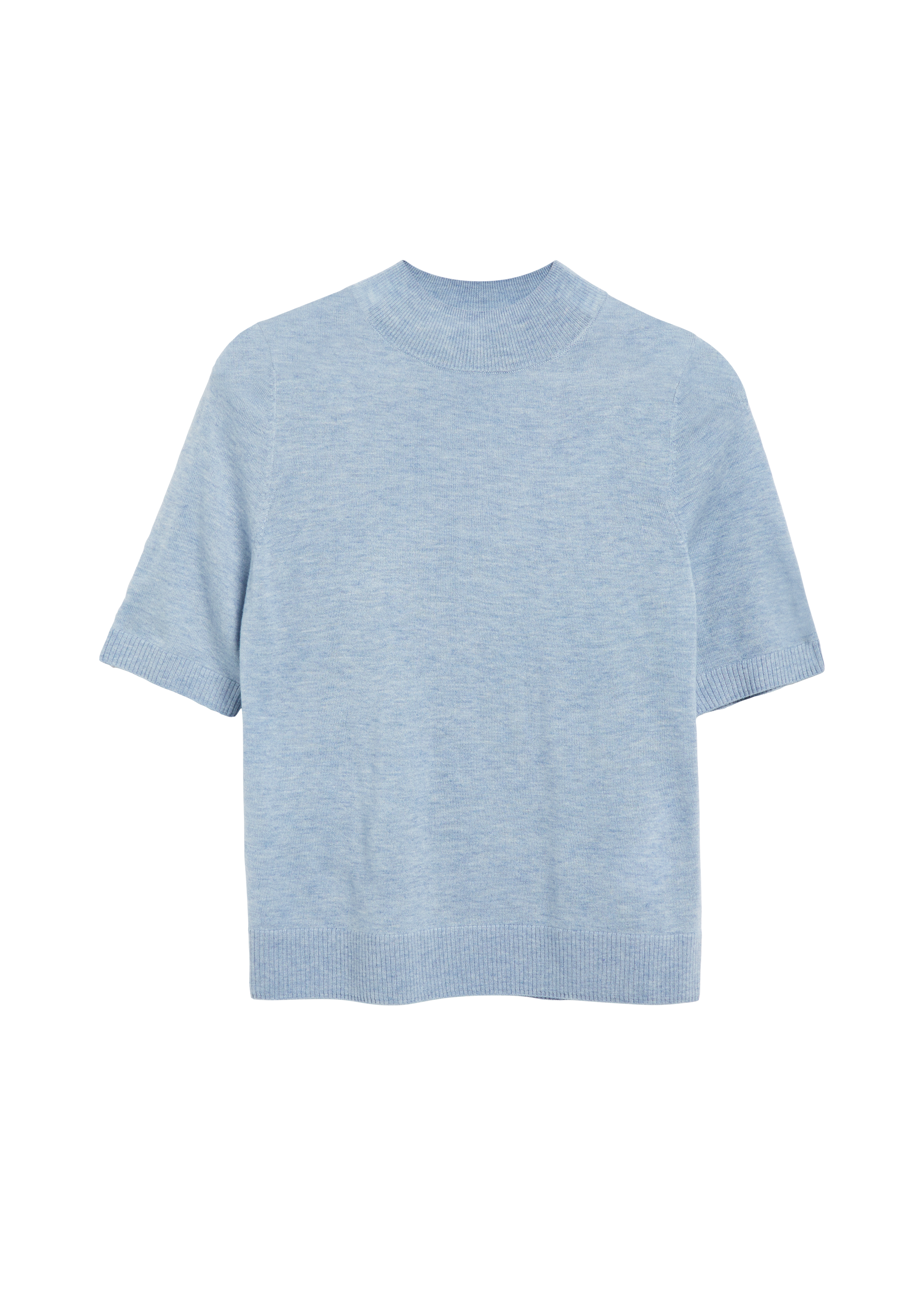 T-shirt met korte mouwen en geribde boorden