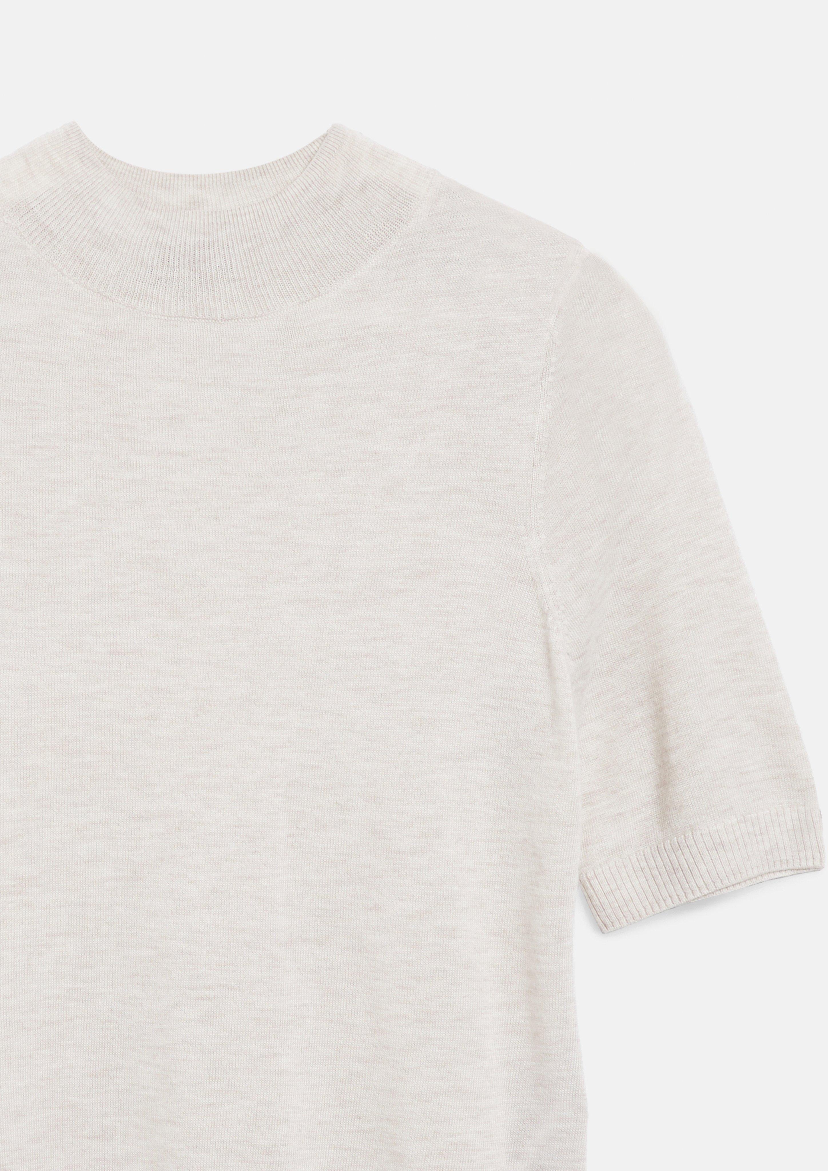 Women Short-Sleeve Sweater with Ribbed Trim in beige by s.Oliver BLACK LABEL