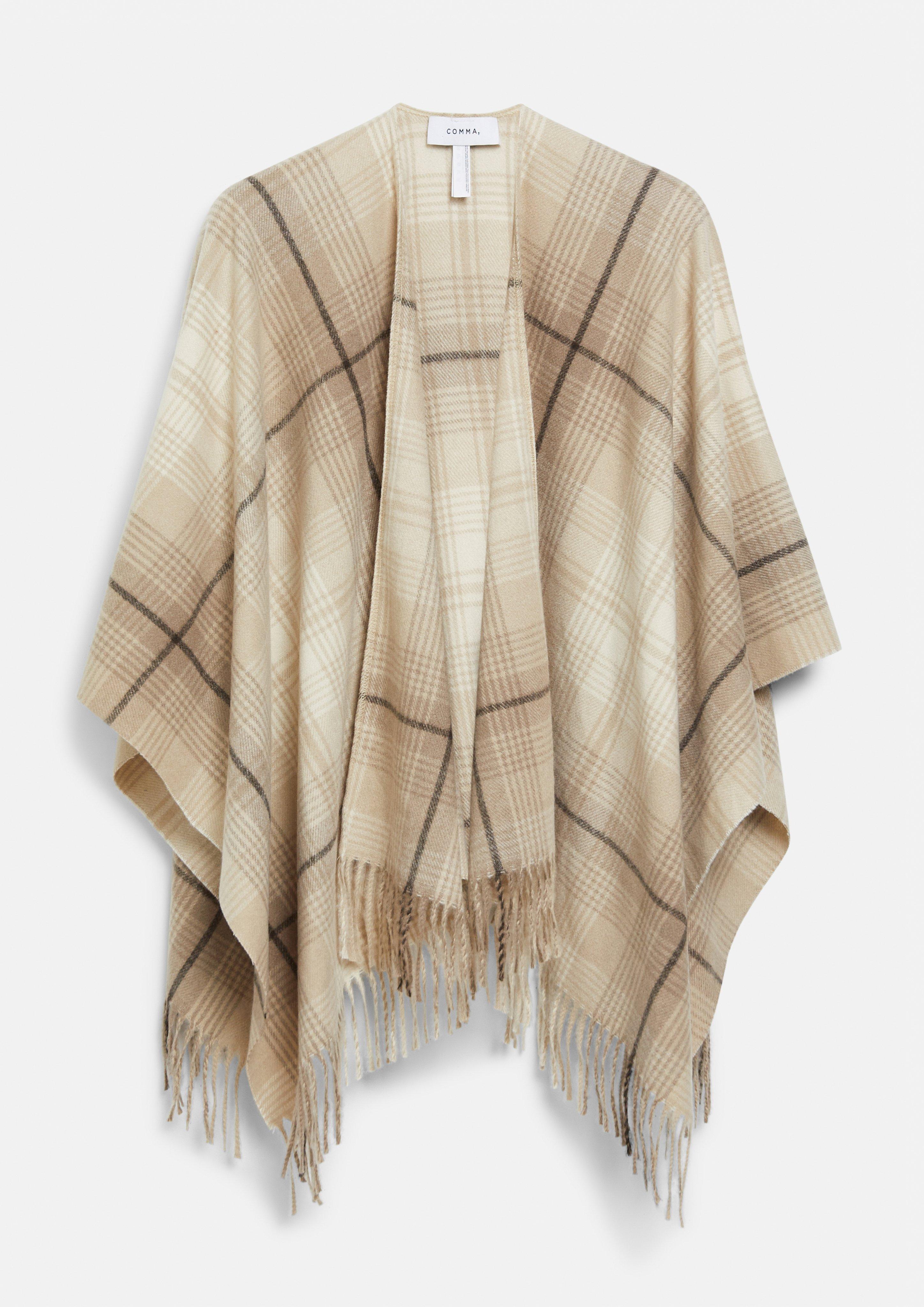 Indoor-Poncho in beige von COMMA