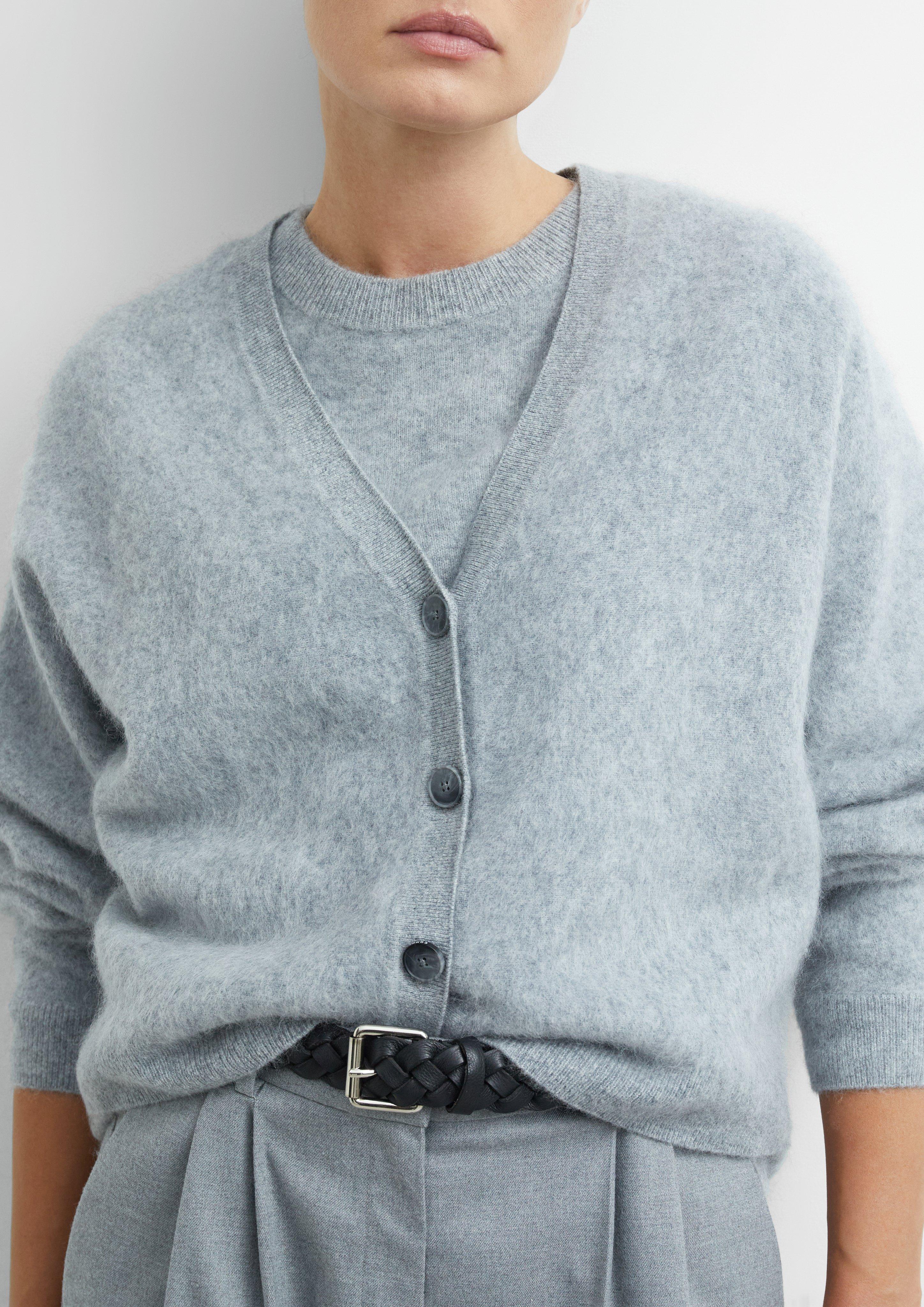 Kobiety Sweter rozpinany w kolorze szary od COMMA