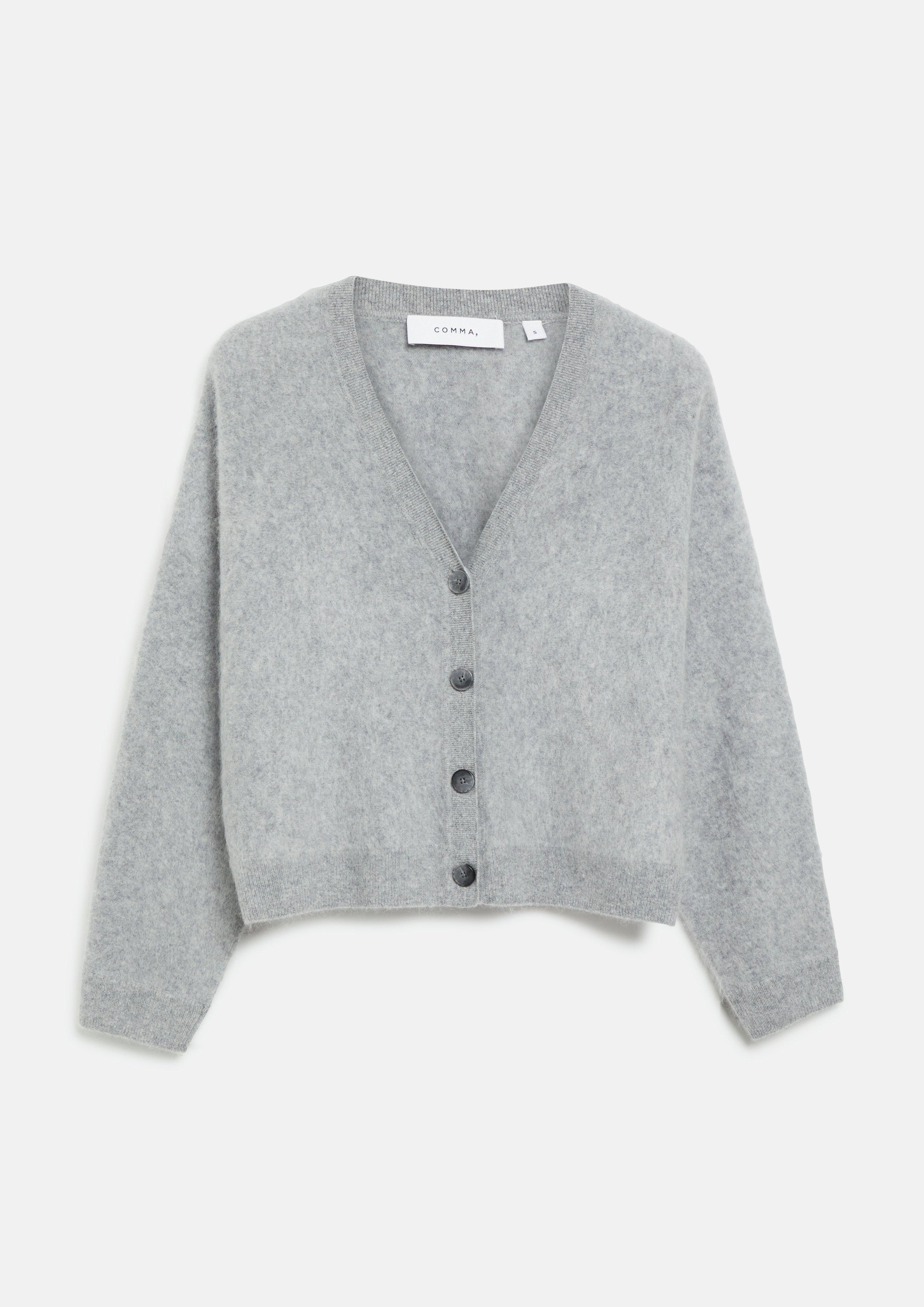 Kobiety Sweter rozpinany w kolorze szary od COMMA