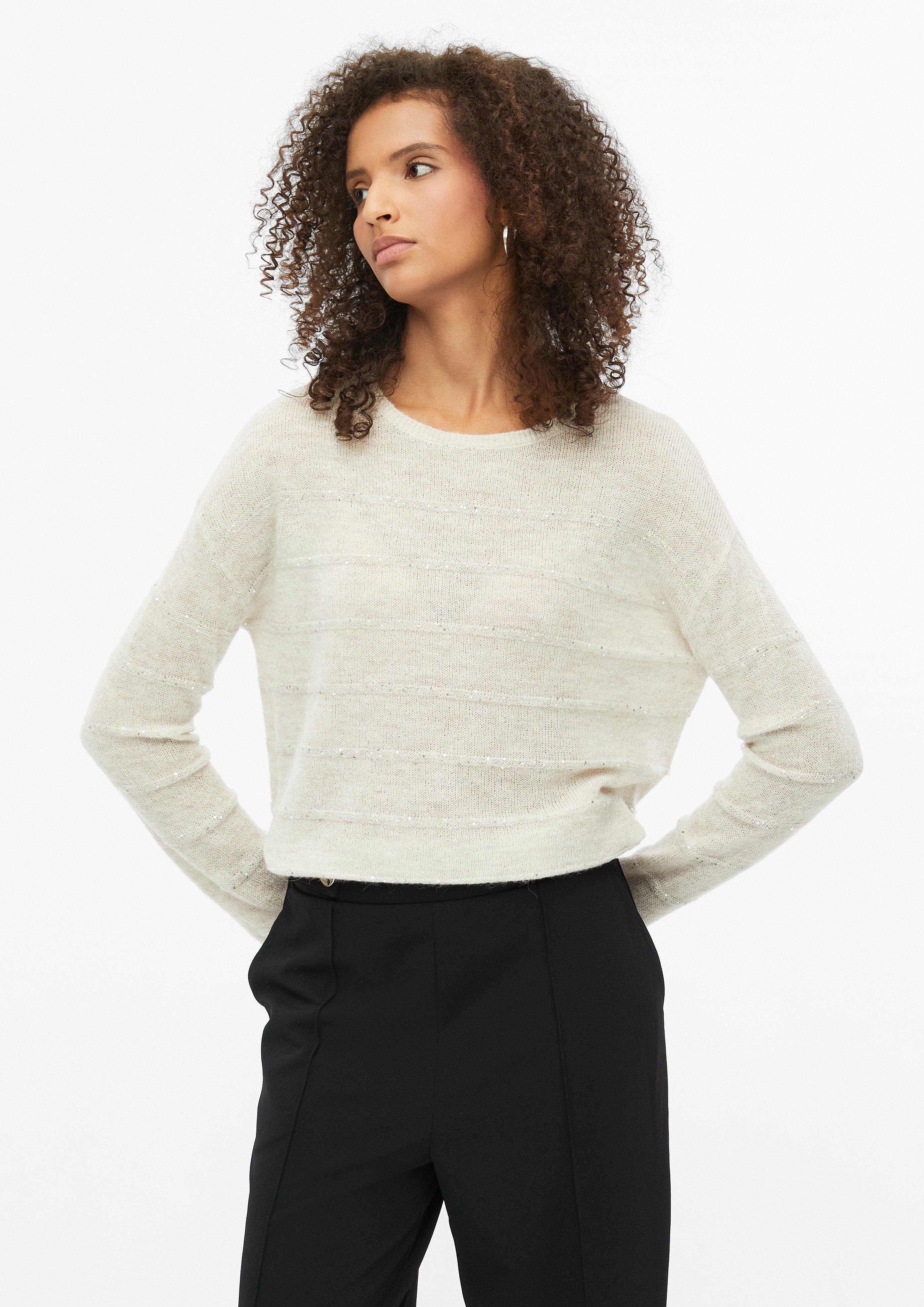 Sweter z dzianiny w kolorze jasnobeżowy od s.Oliver BLACK LABEL