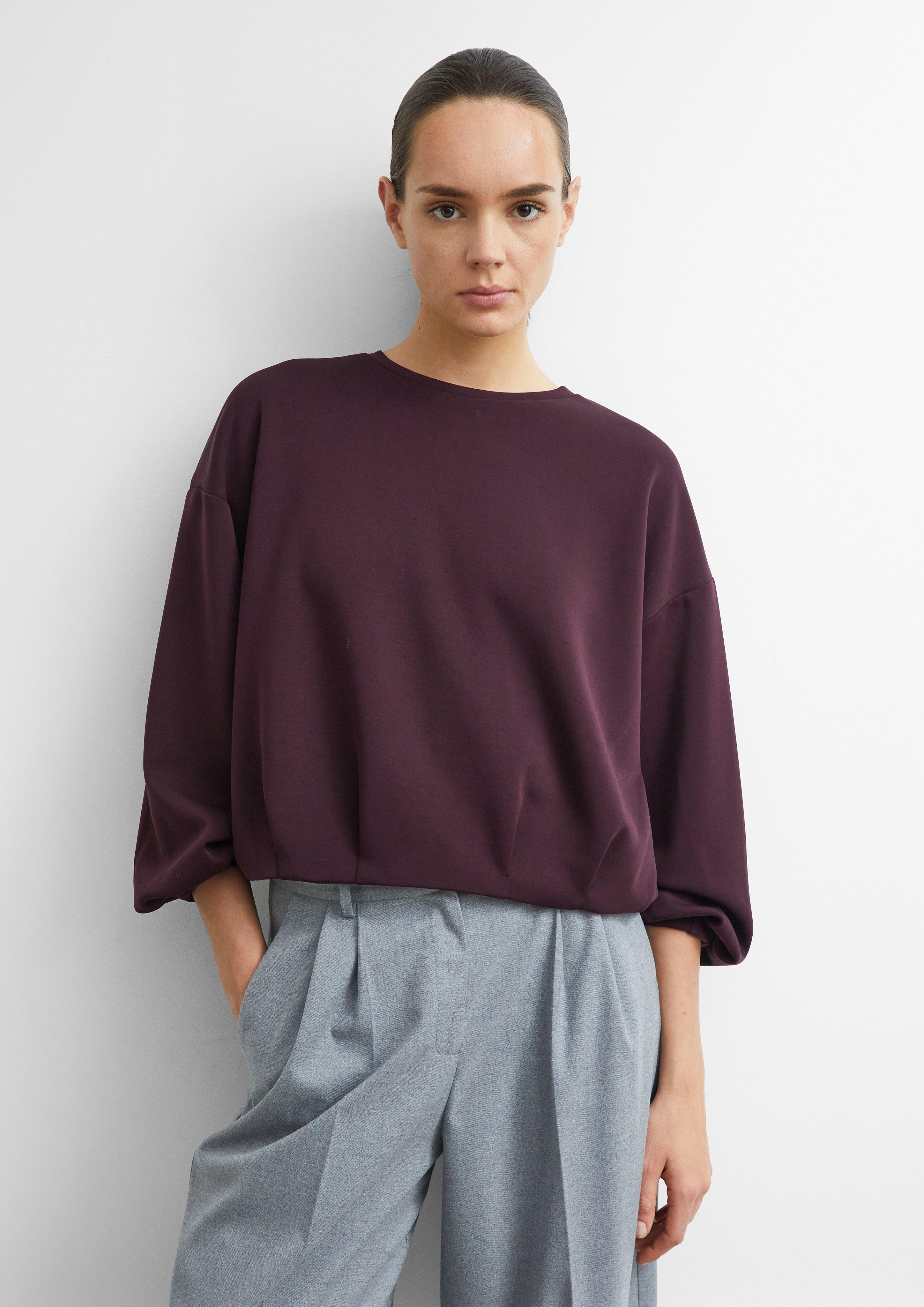 Sweatshirt in aubergine by COMMA
