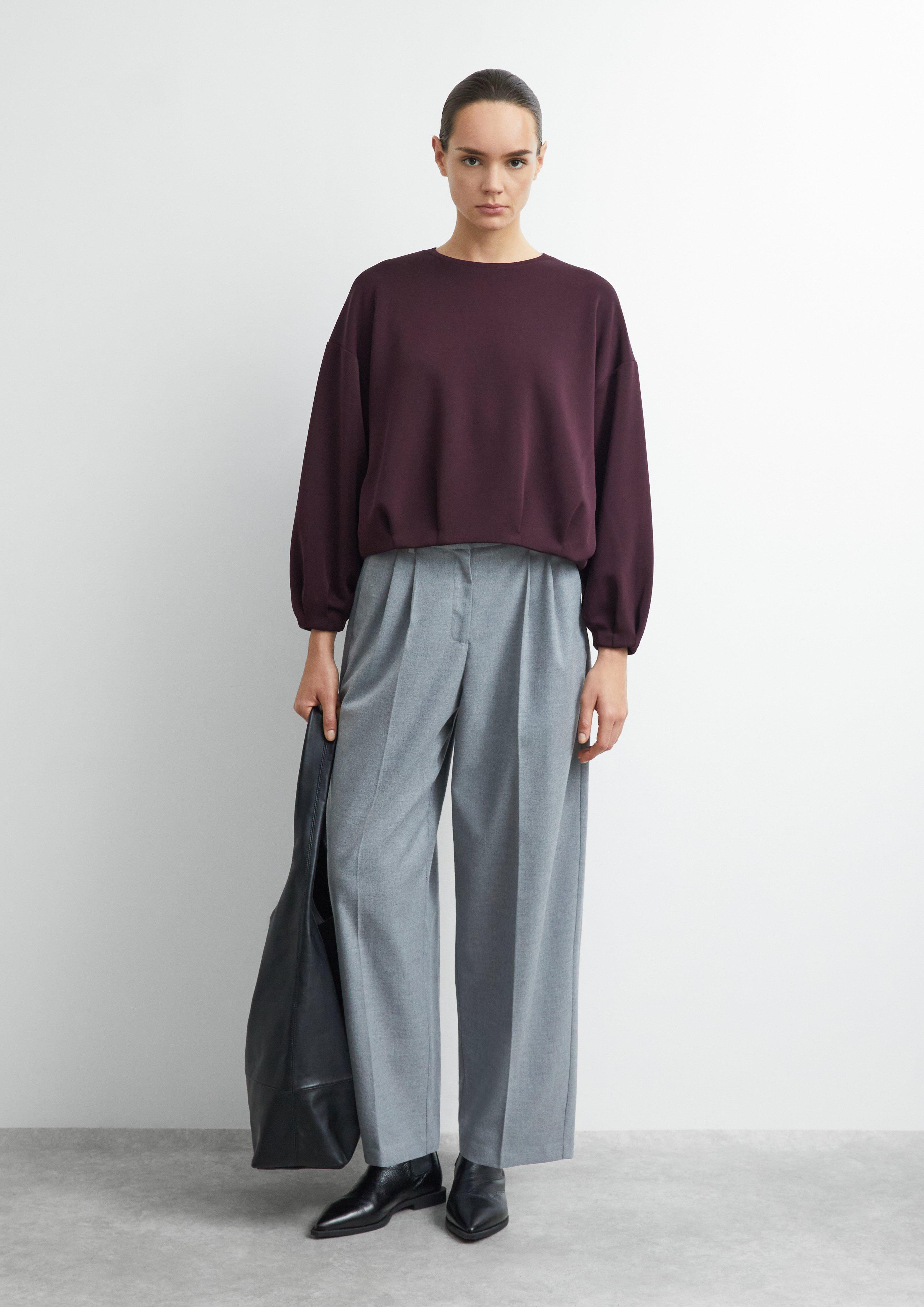 Women Sweatshirt in purple by COMMA
