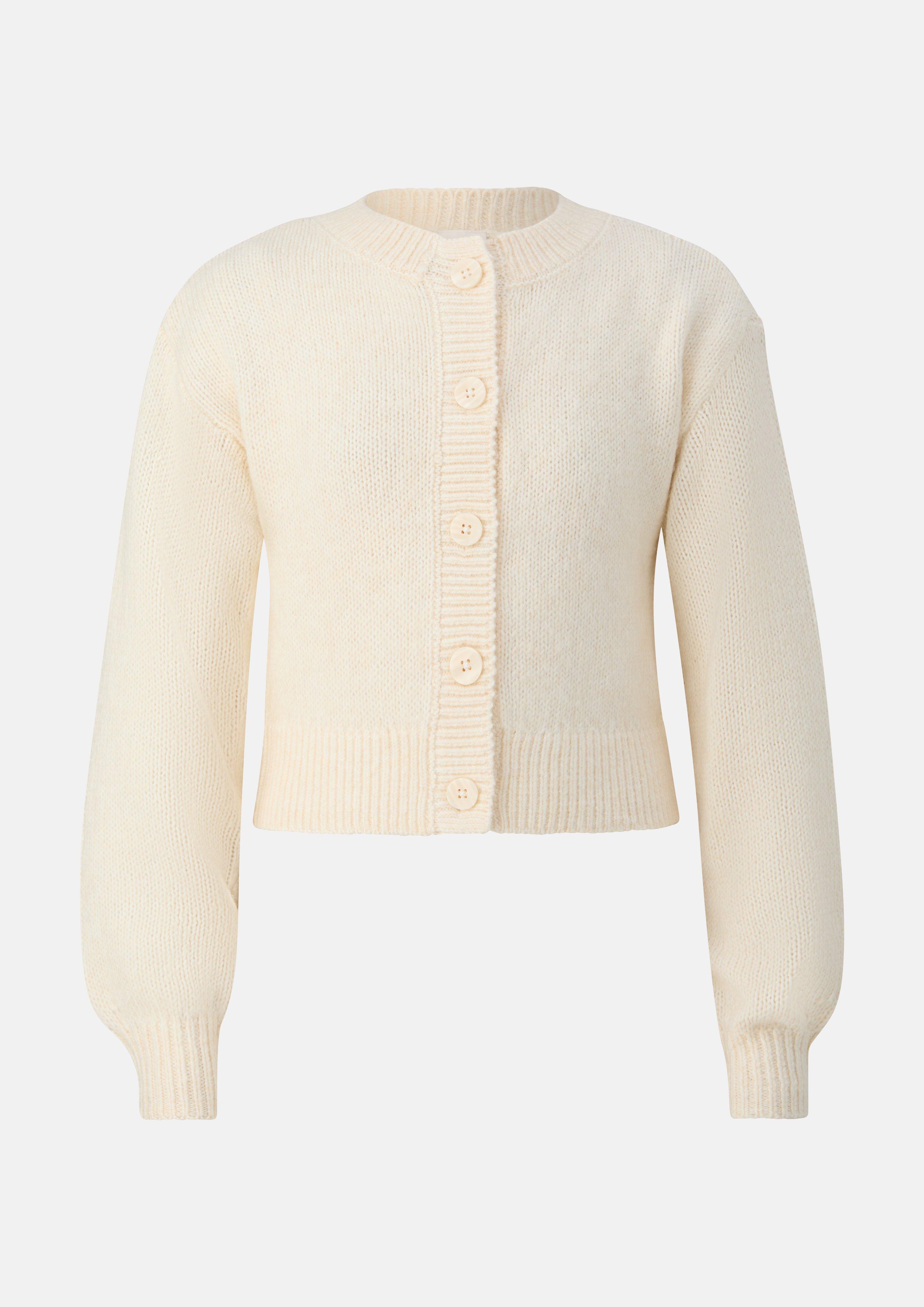 Verkürzte Strickjacke in Farbe creme von s.Oliver
