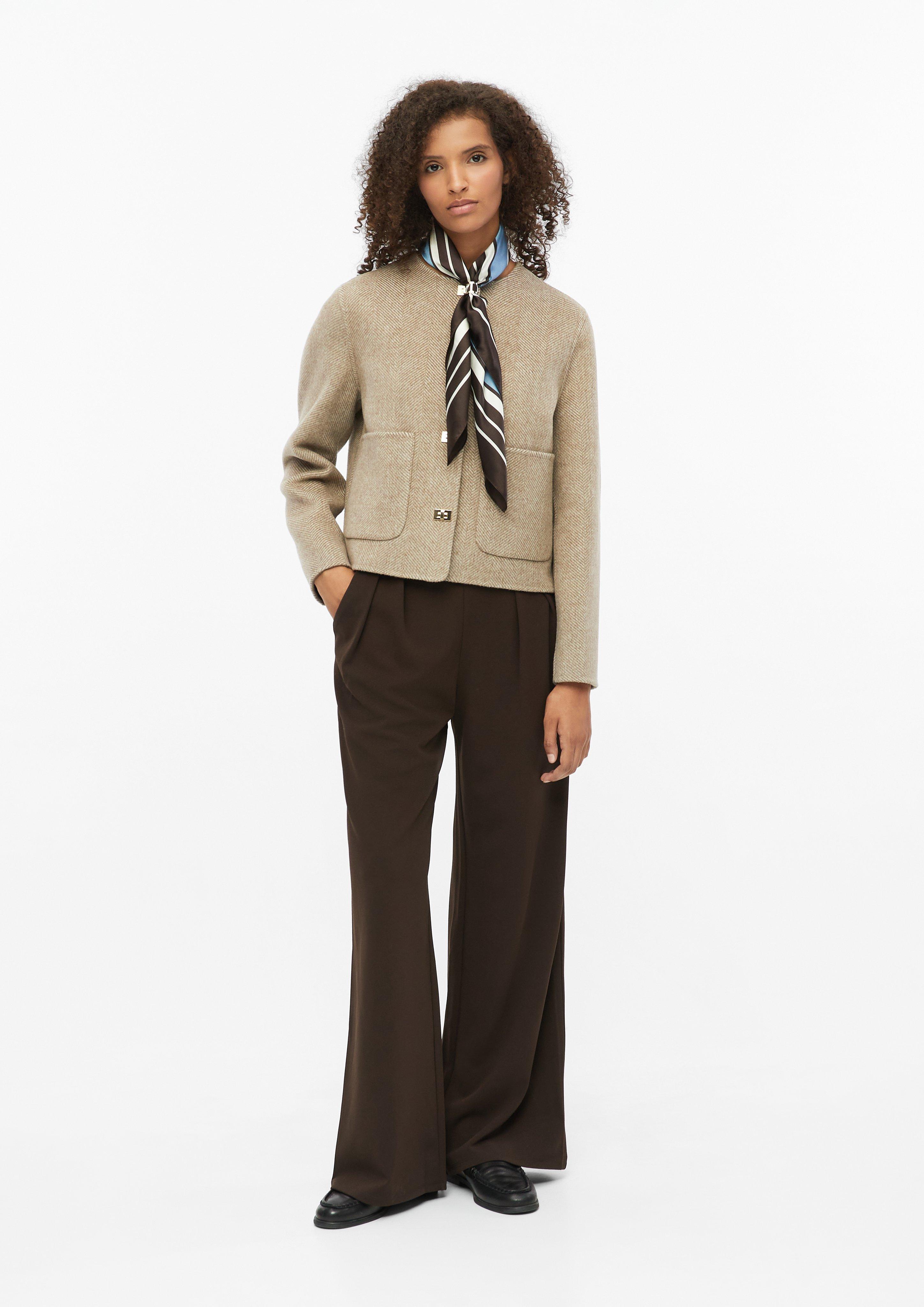 Damen Tuch aus 100% Seide mit Schmuckring in creme von s.Oliver BLACK LABEL