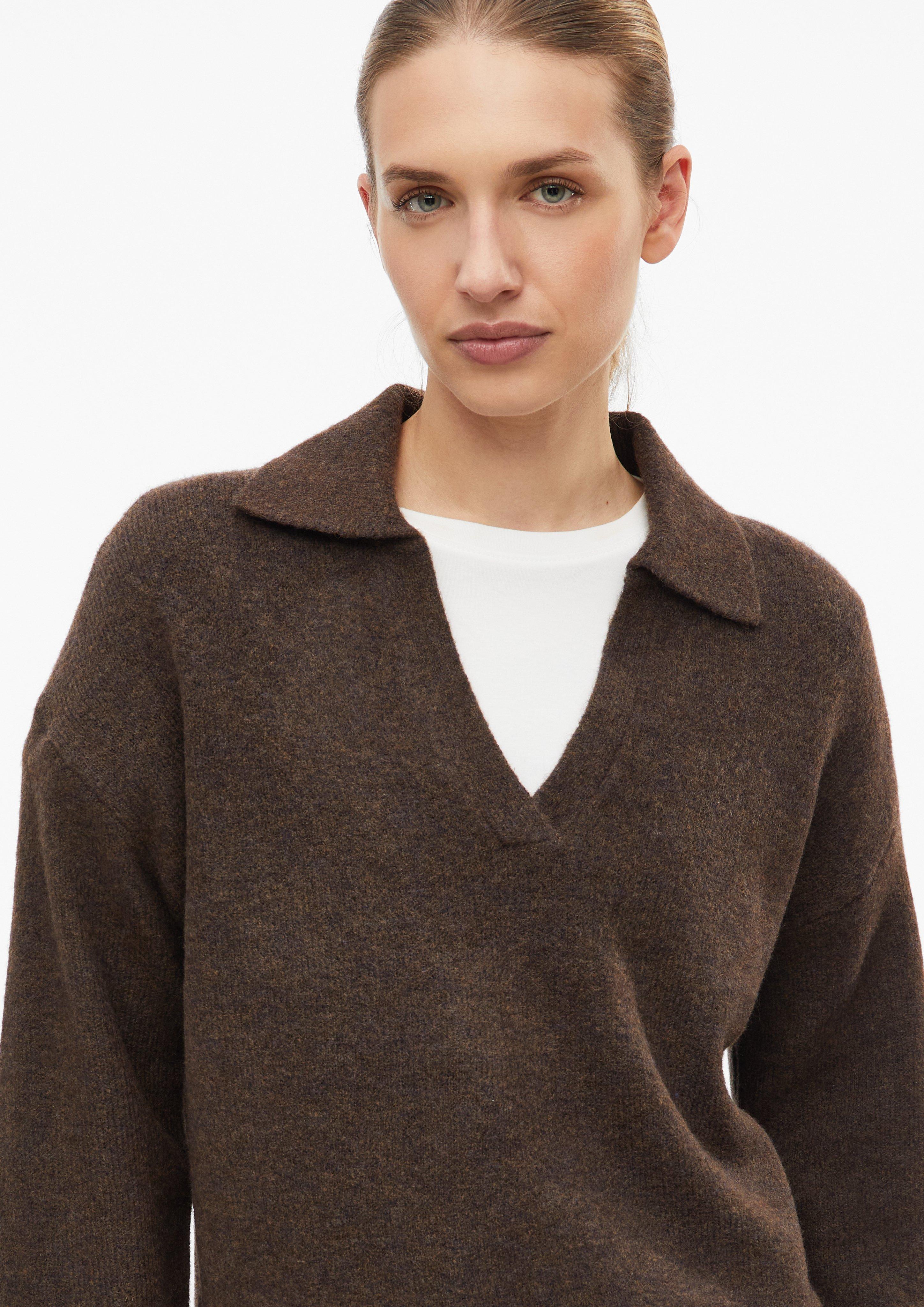 Žene Mekani pleteni polo pulover relaxed fit kroja u boji smeđa od s.Oliver