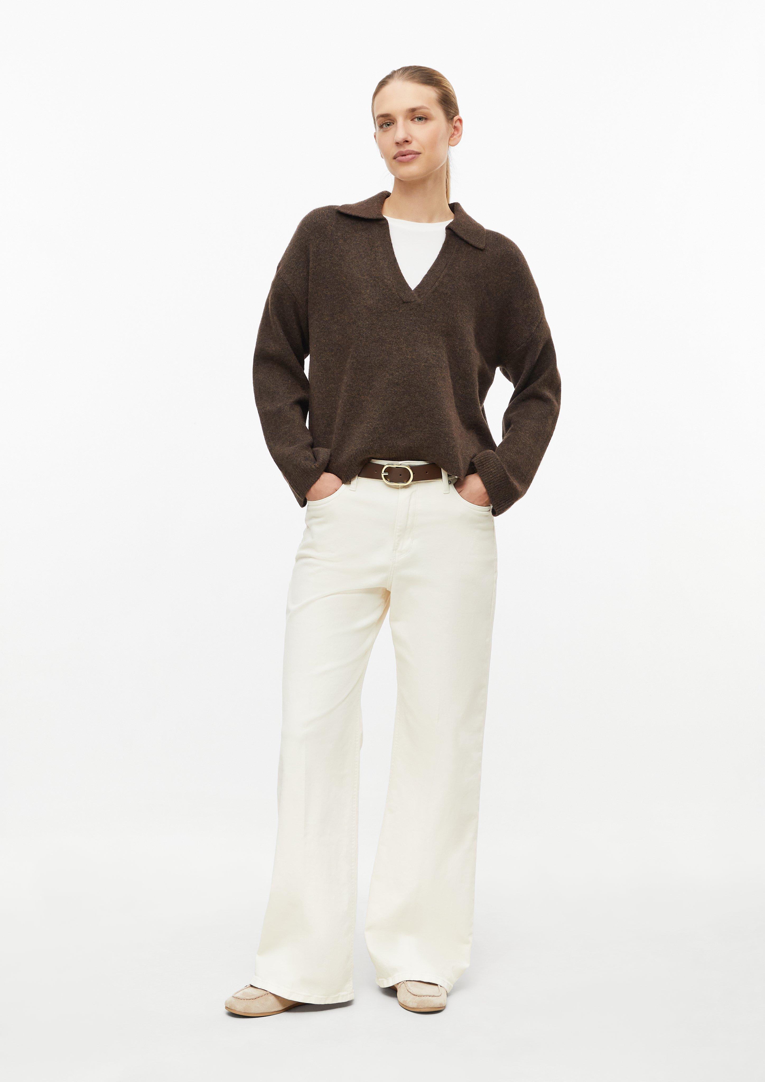 Žene Mekani pleteni polo pulover relaxed fit kroja u boji smeđa od s.Oliver