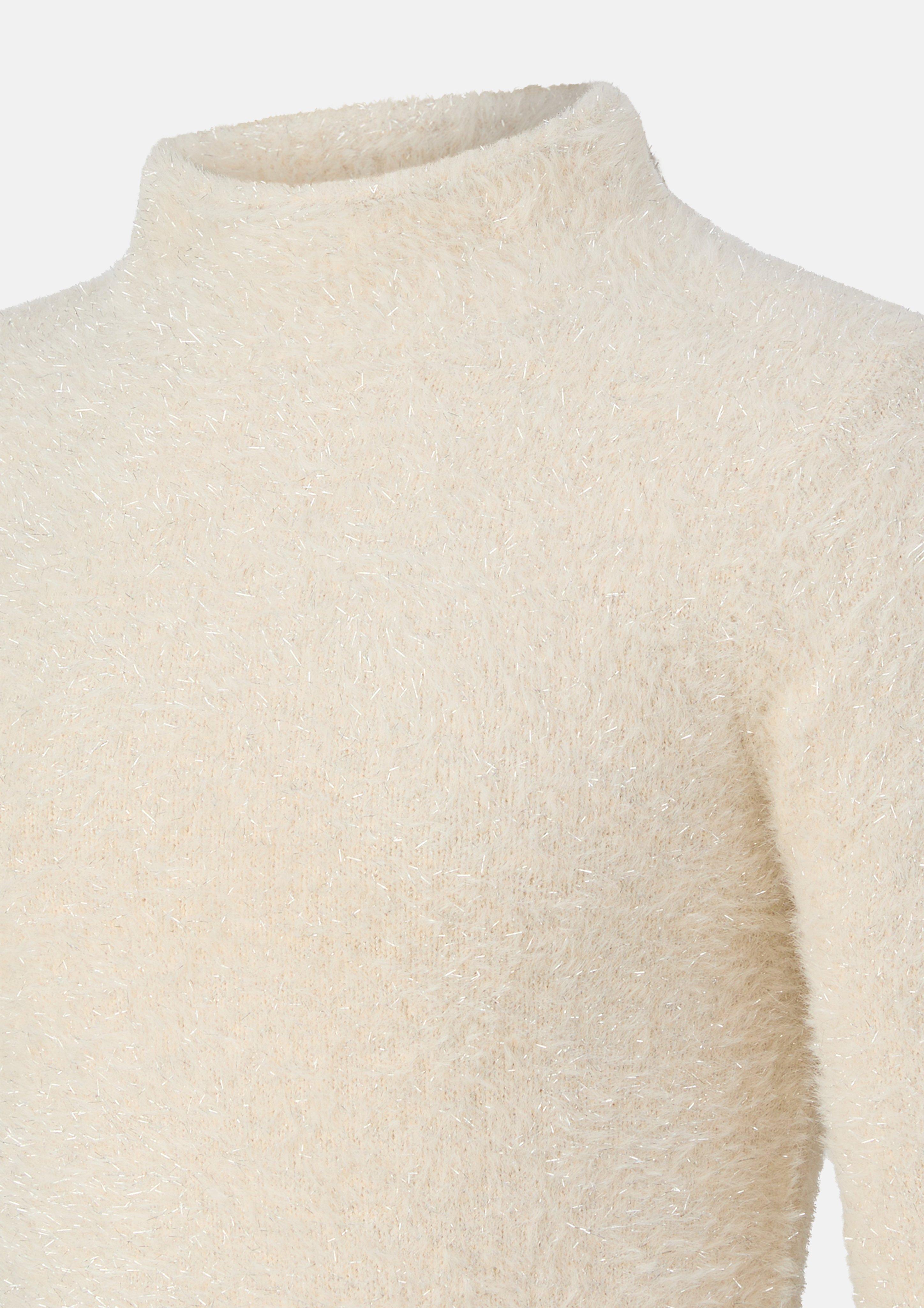 Kinder Weicher Strickpullover mit Rollkragen und Glitzergarn in creme von s.Oliver