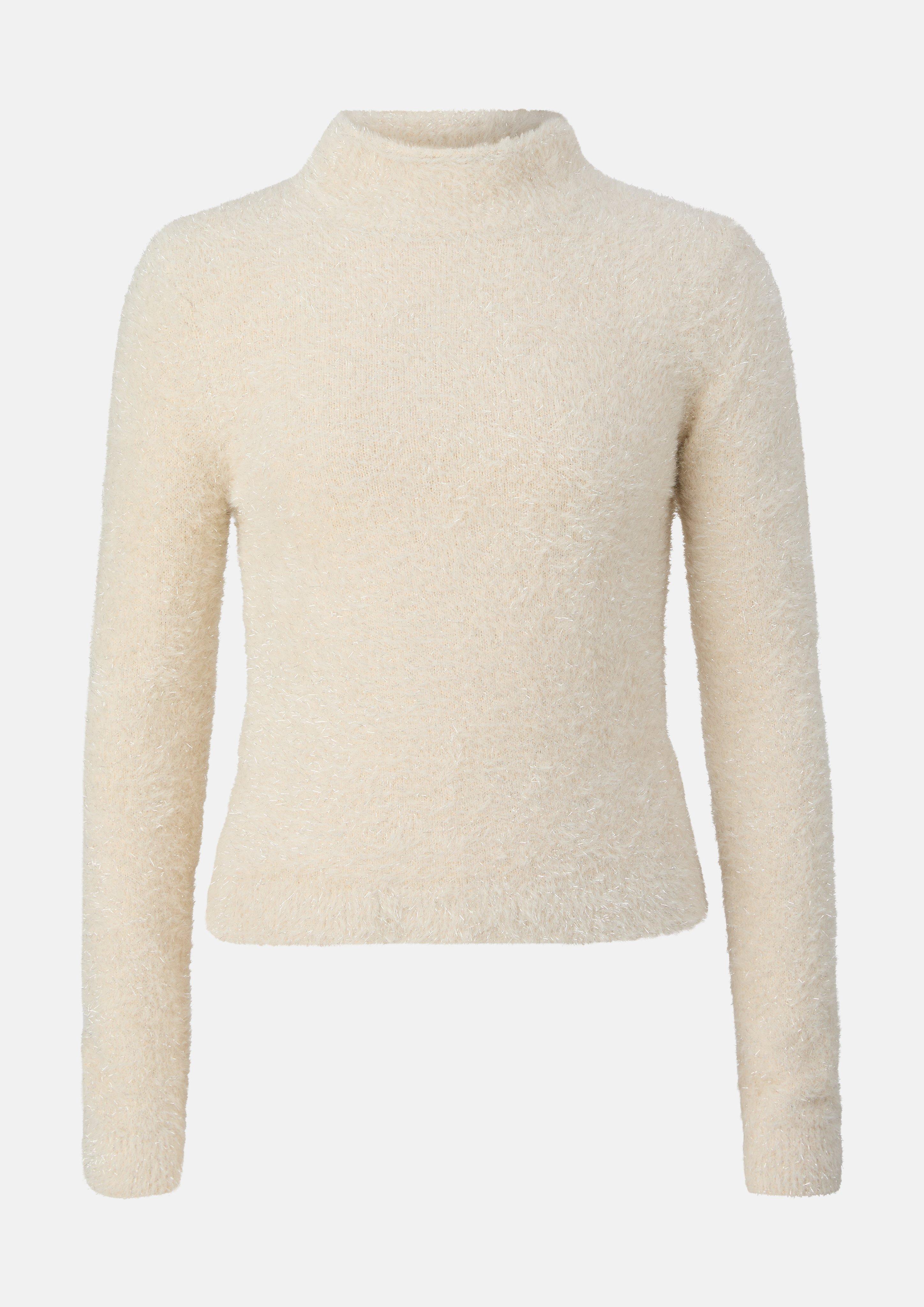 Weicher Strickpullover mit Rollkragen und Glitzergarn in Farbe creme von s.Oliver