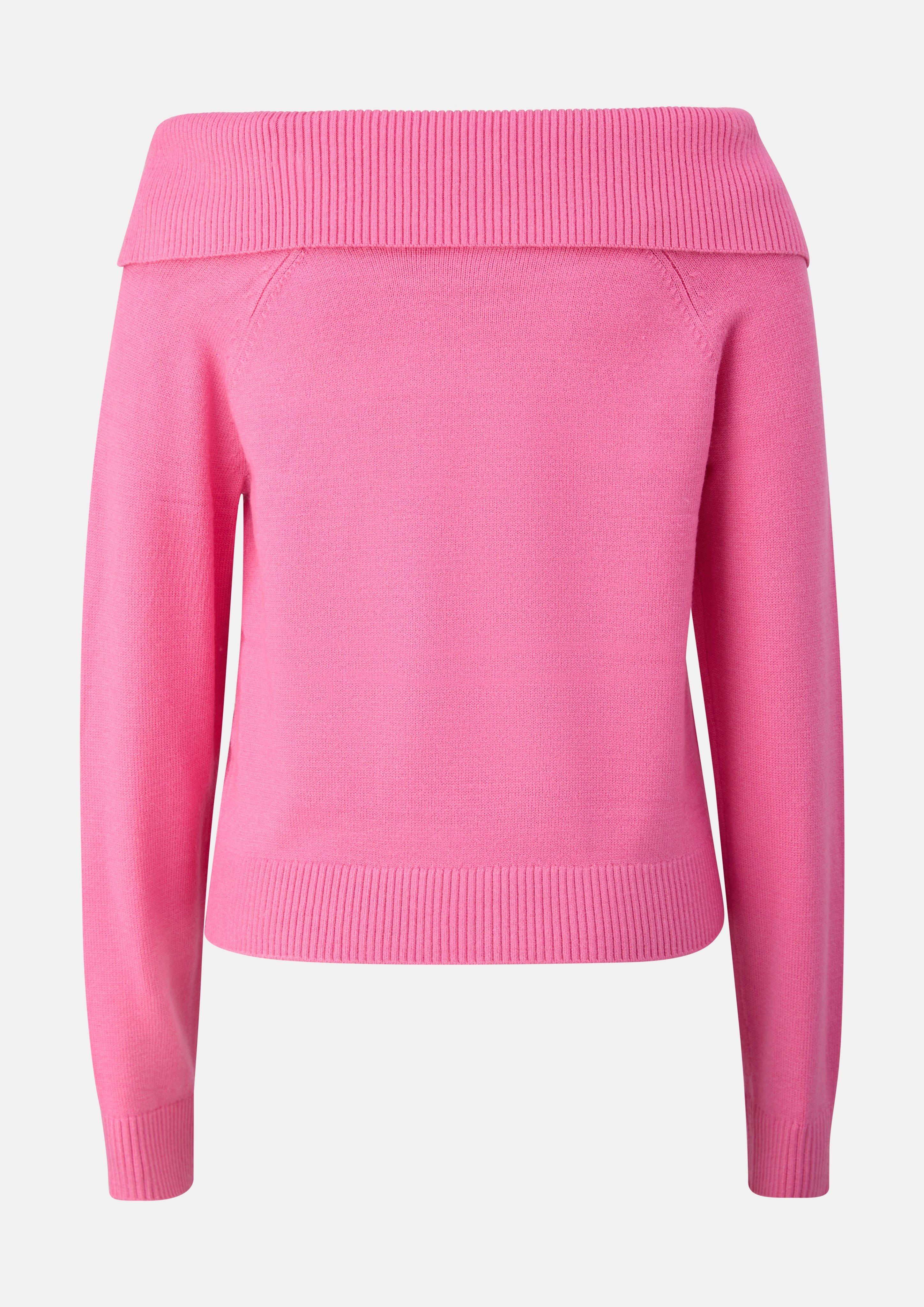 Kinder Strickpullover mit Off Shoulder-Ausschnitt in pink von s.Oliver