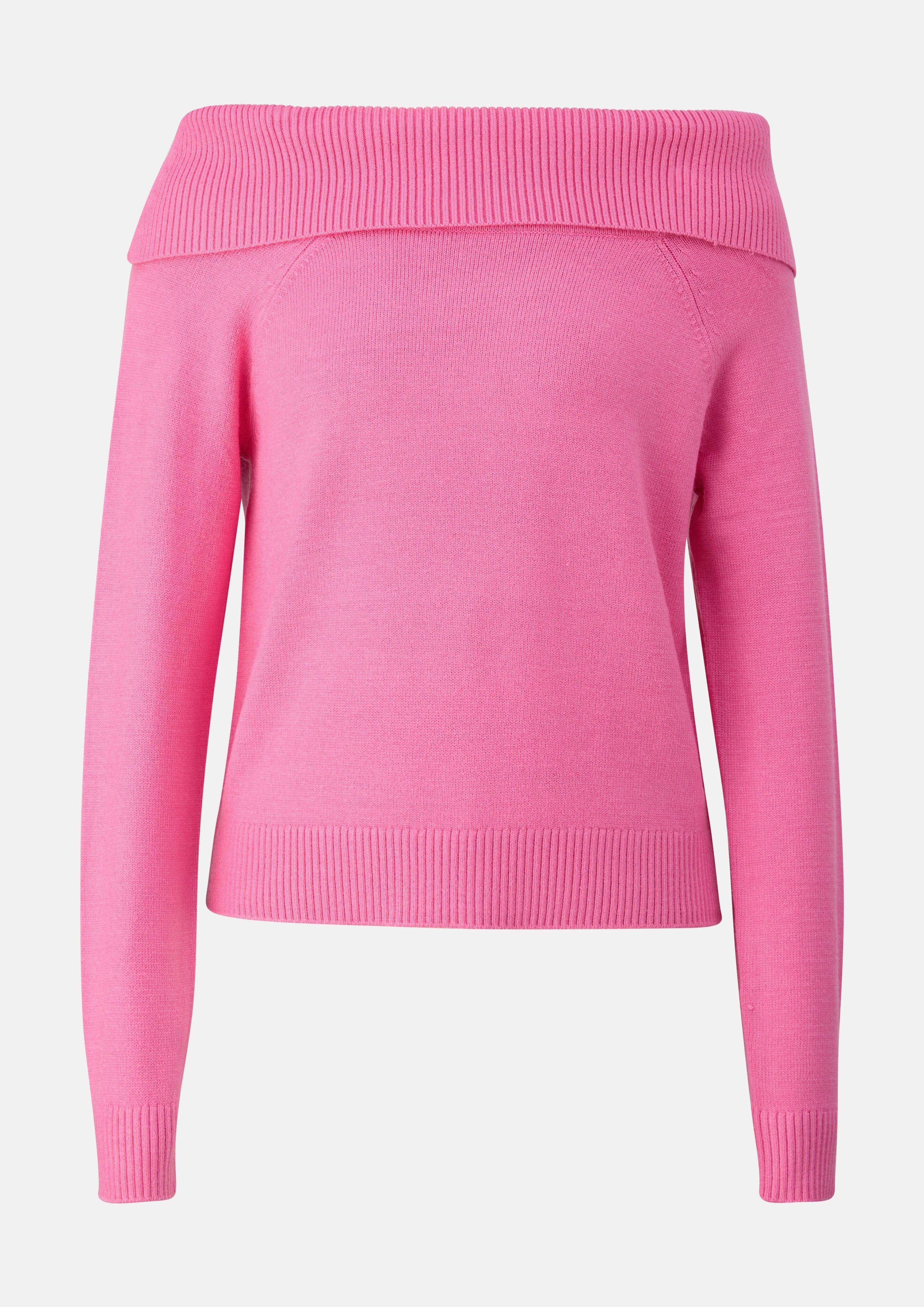 Kinder Strickpullover mit Off Shoulder-Ausschnitt in pink von s.Oliver