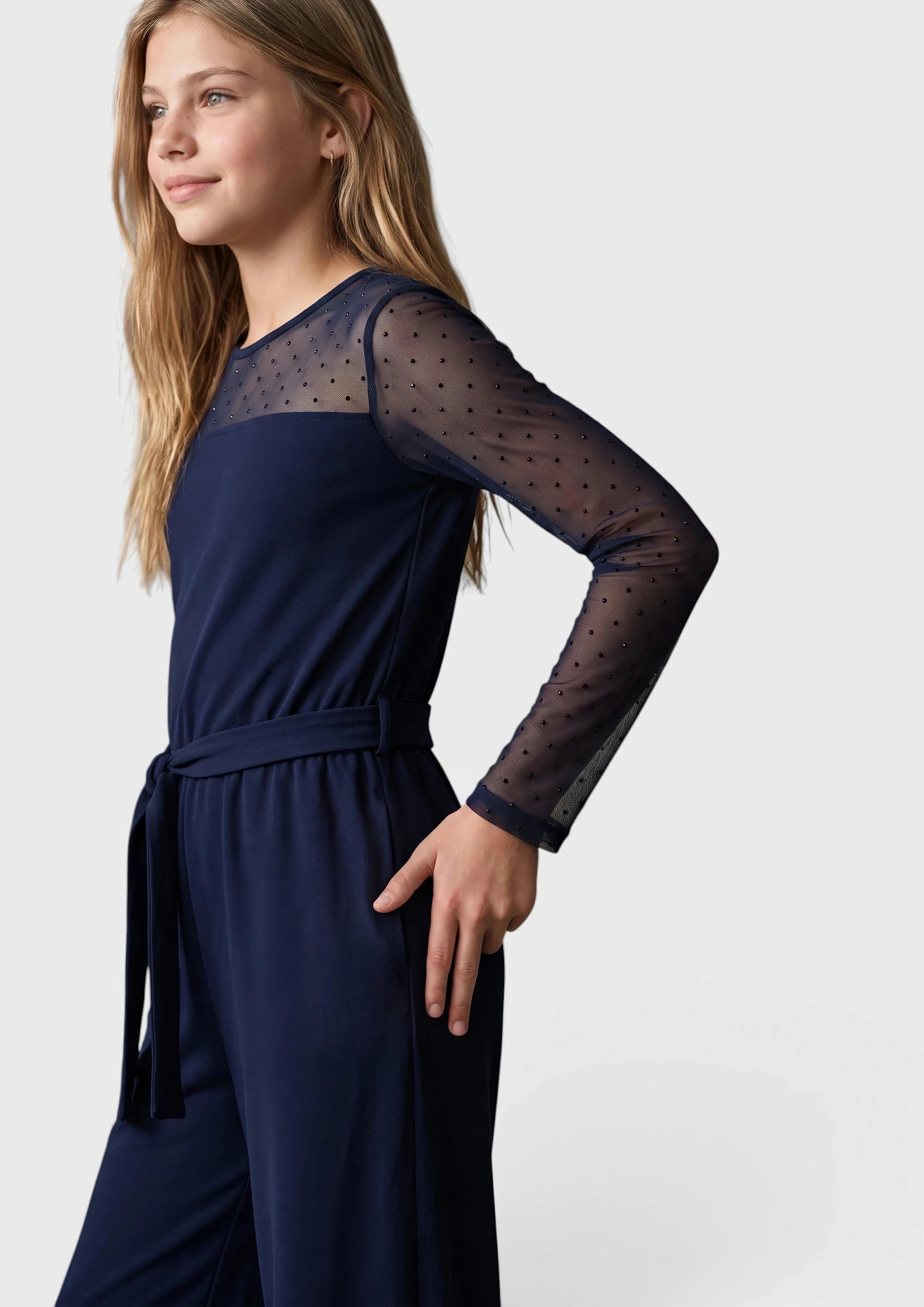 Combinaison de soirée ornée de strass en bleu marine de s.Oliver