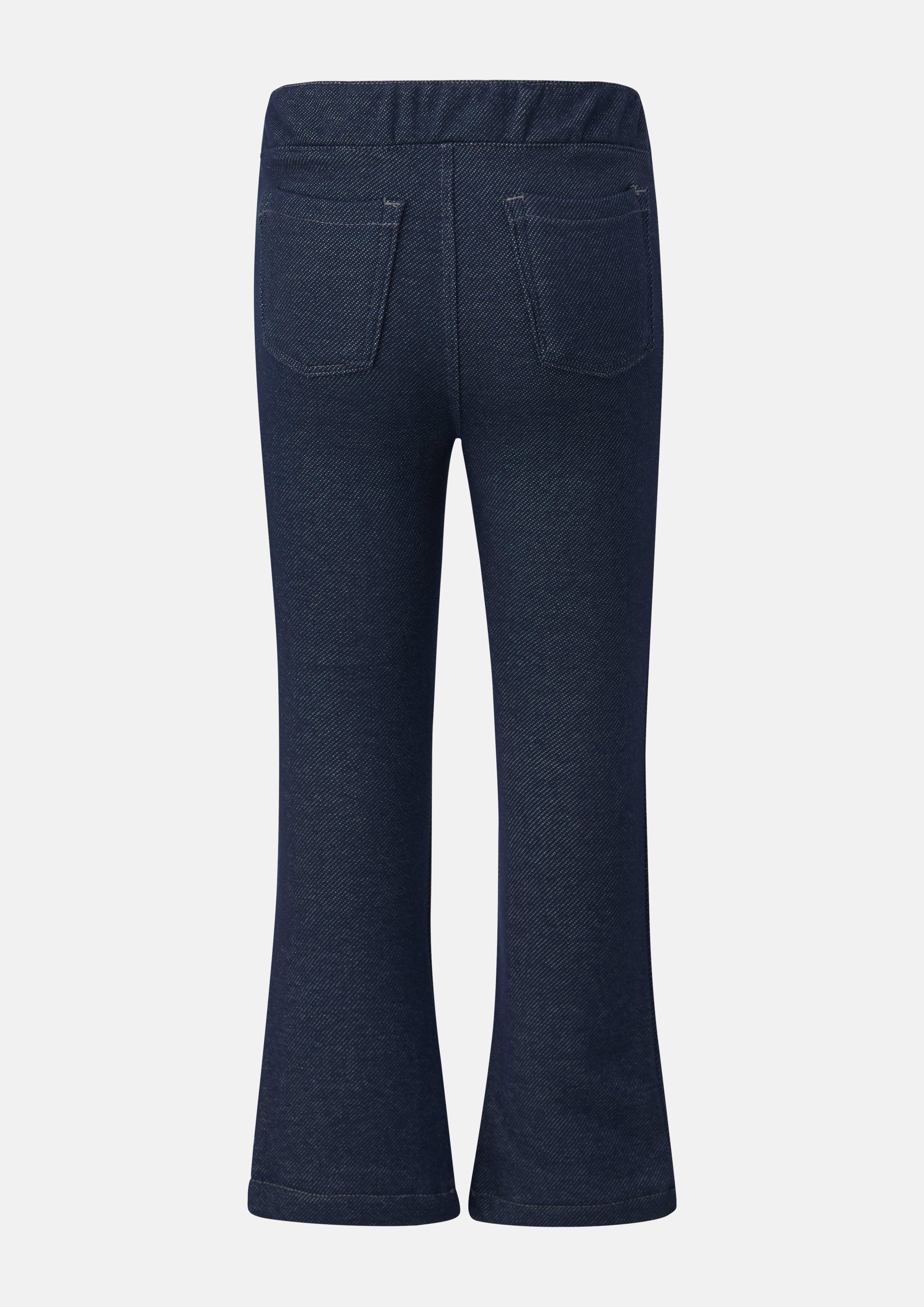 Kinder Flared Leggings in Denim-Optik mit weicher Innenseite in blau von s.Oliver