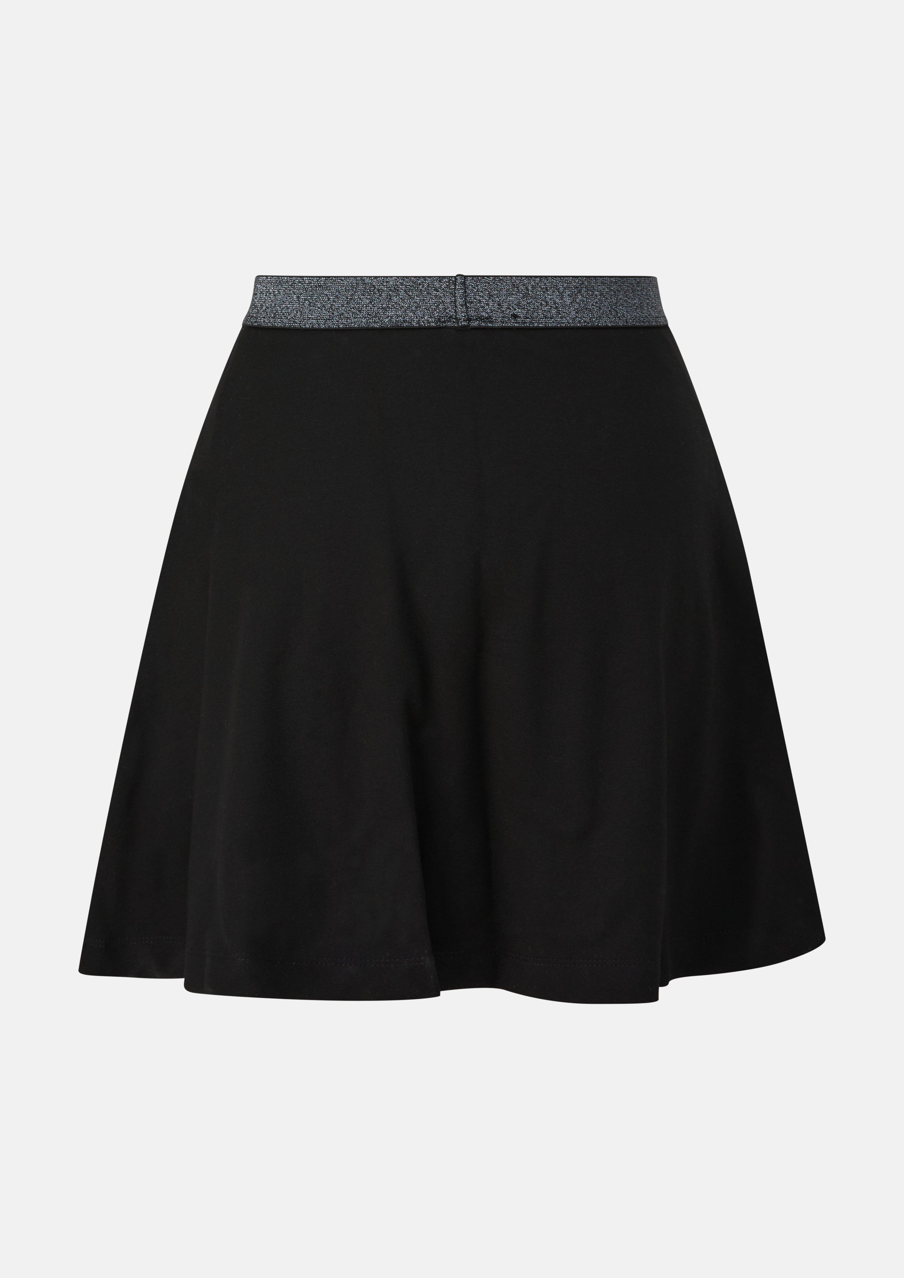 Junior Jupe avec short intégré et ceinture à paillettes en noir de s.Oliver