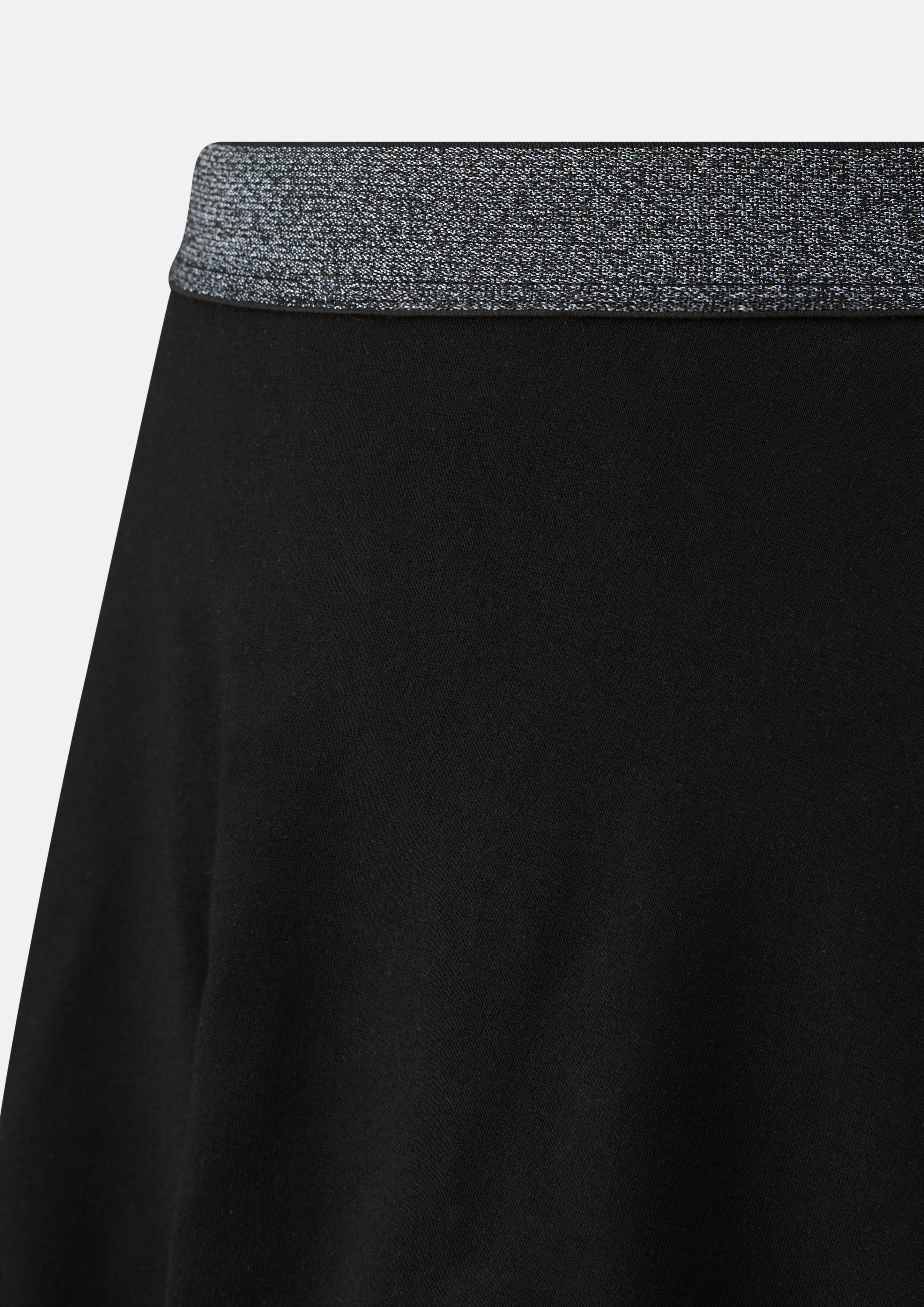 Junior Jupe avec short intégré et ceinture à paillettes en noir de s.Oliver